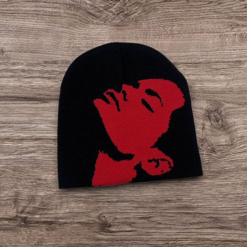 Other Black Red Opium Avantgarde Knit Hat Face Punk Size ONE SIZE - 1 Preview