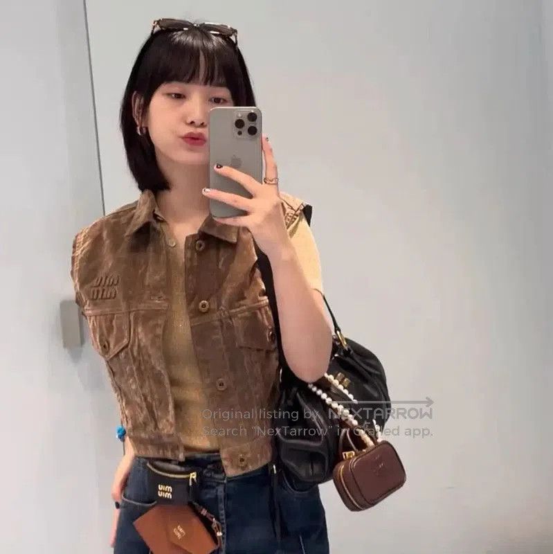 Miu Miu Miu Miu Brown Cotton Women's Jacket . Size M / US 6-8 / IT 42-44 - 8 Thumbnail