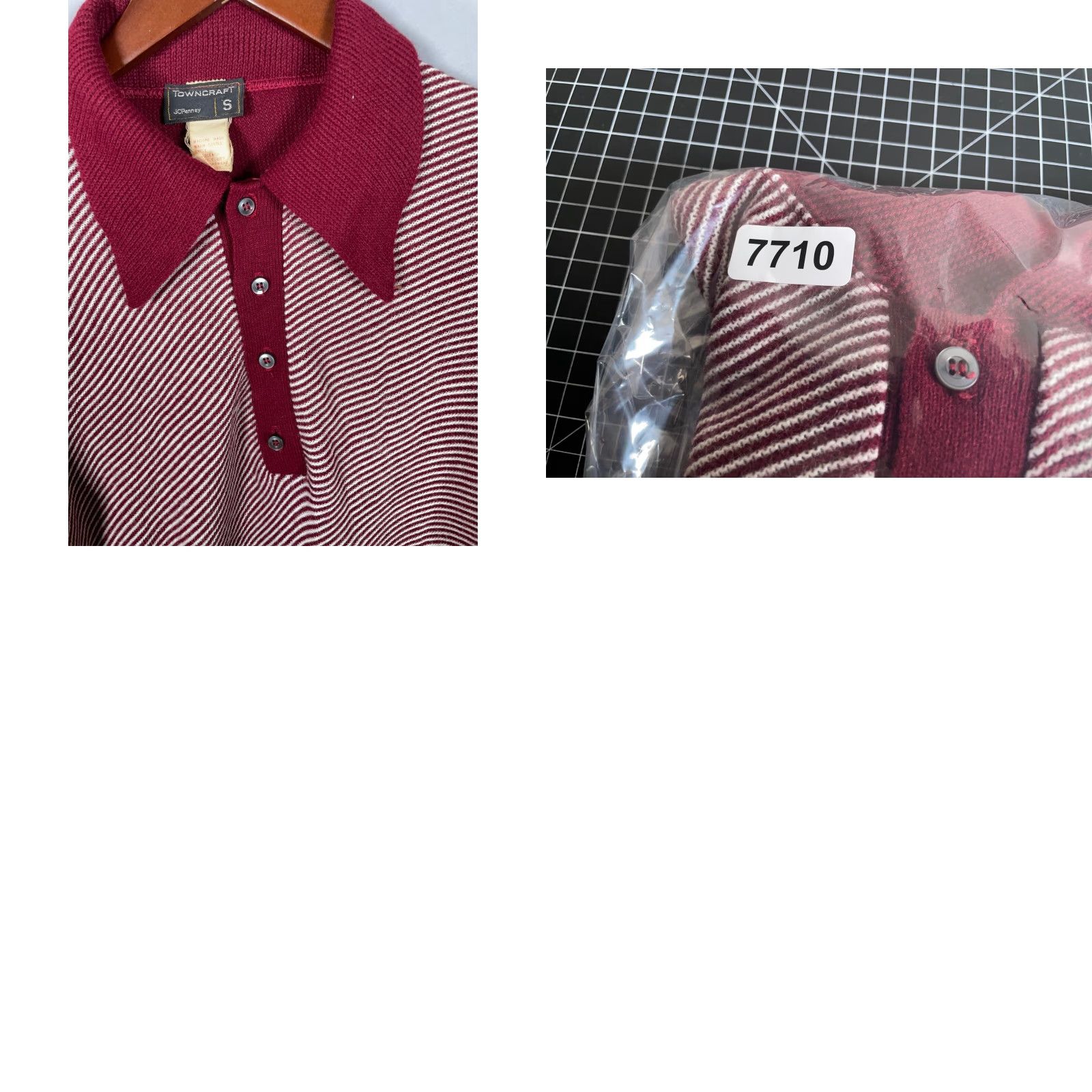 Vintage VINTAGE TownCraft Sweater Shirt Mens Small Red White Angled Stripe Collared 60s Retro Hipster Size US S / EU 44-46 / 1 - 9 Thumbnail