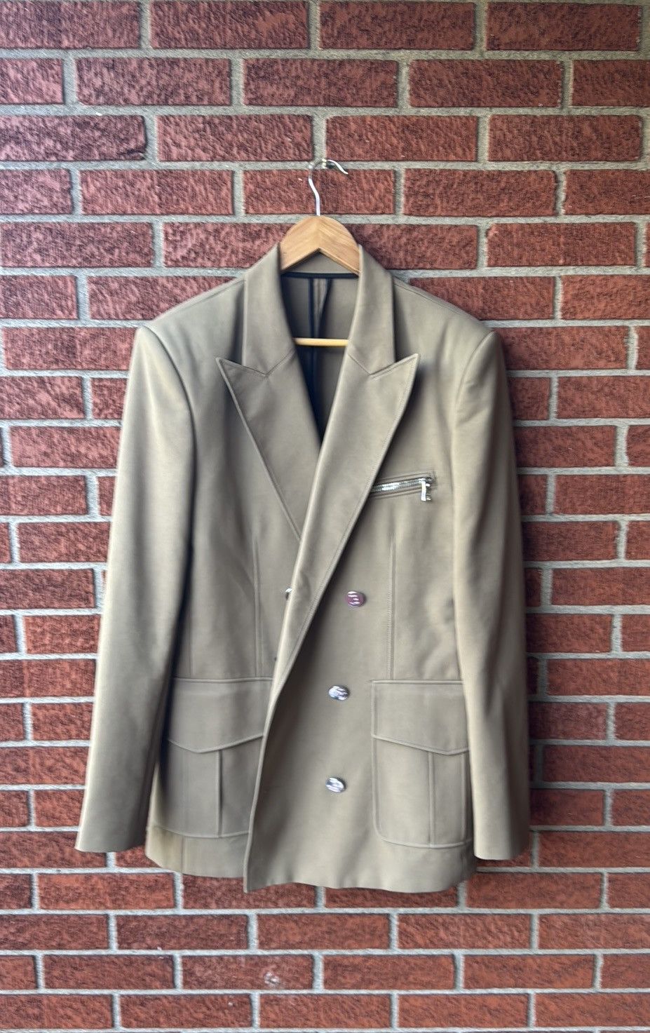 Balmain BALMAIN Taupe Double-Breasted Blazer Size Large/52 NWT Size 52R - 1 Thumbnail