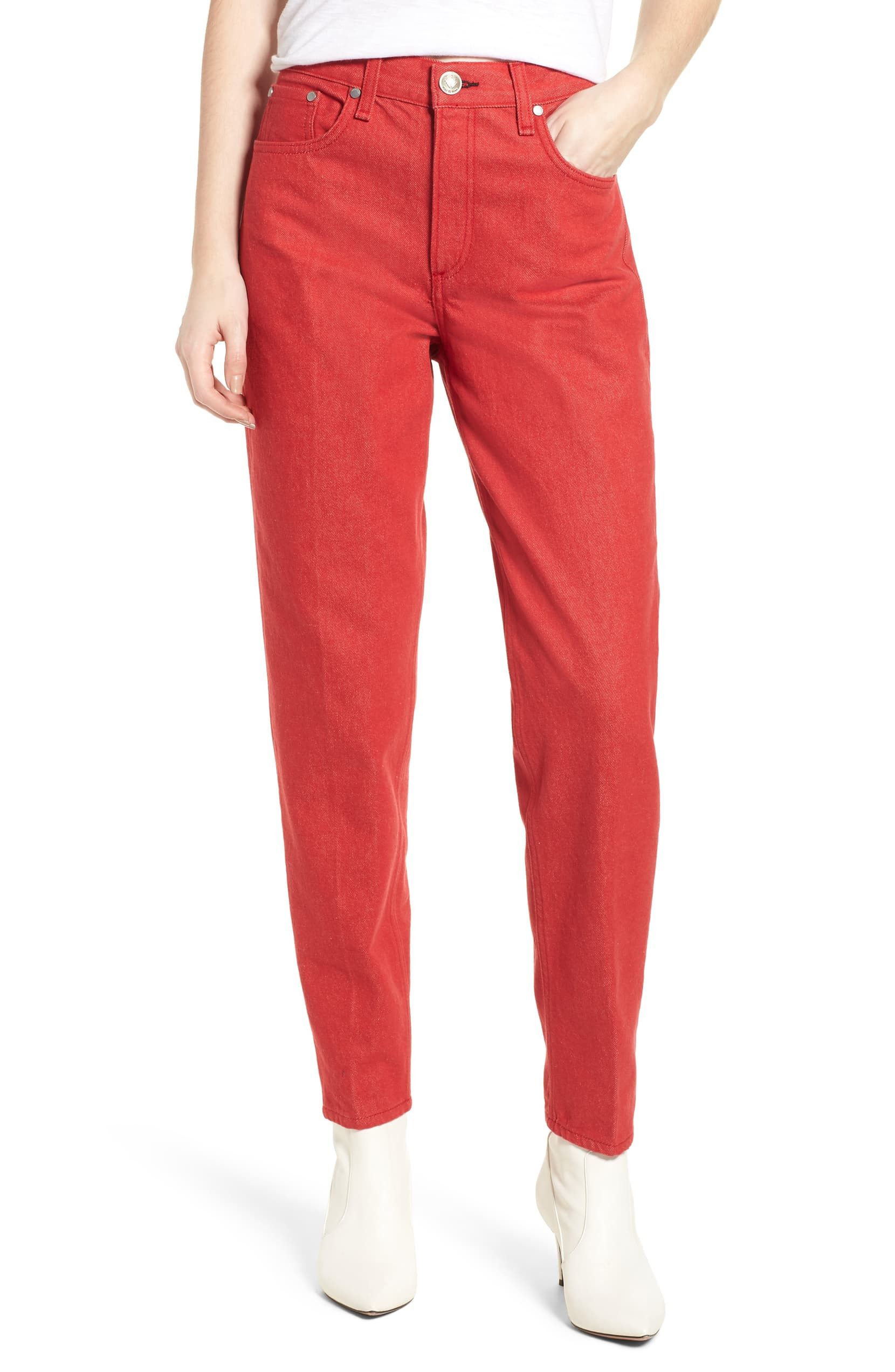 Rag & Bone RAG & BONE Ash slim fit high rise crop leg bull red jeans 24 Size 24" / US 00 / IT 34 - 2 Thumbnail