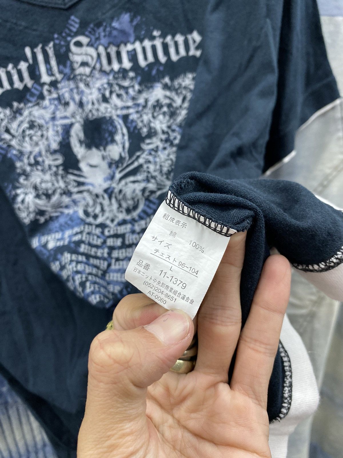 If Six Was Nine × Japanese Brand × Le Grande Bleu (L.G.B.) undefined "you'll survive" double layer poem tshirt japan Size US M / EU 48-50 / 2 - 6 Thumbnail