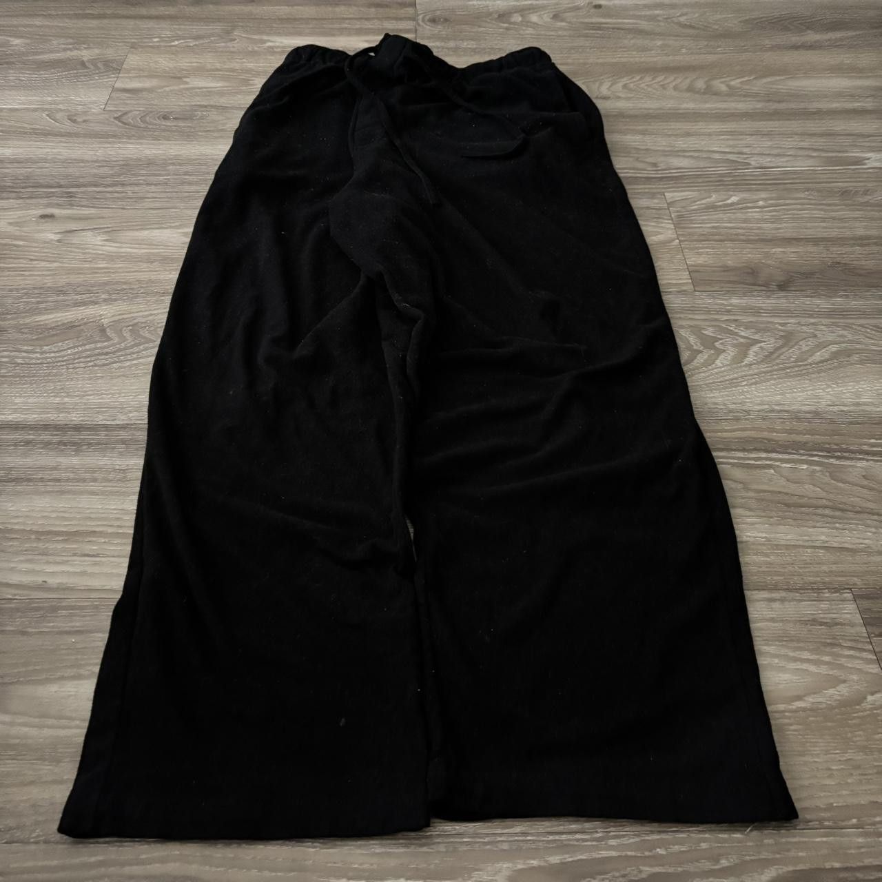 Vintage Crazy Vintage Y2K/2000s Baggy Black Fleece Cozy Skater Sweatpants! Fits L Size US 36 / EU 52 - 2 Thumbnail