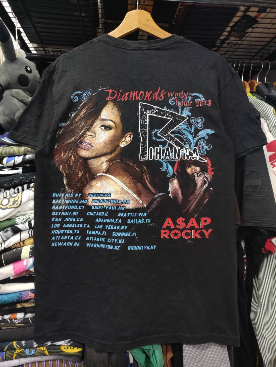 Rihanna Rihanna x Asap Rocky Diamonds Promo Tour Rap T-Shirt Size US M / EU 48-50 / 2 - 2 Thumbnail