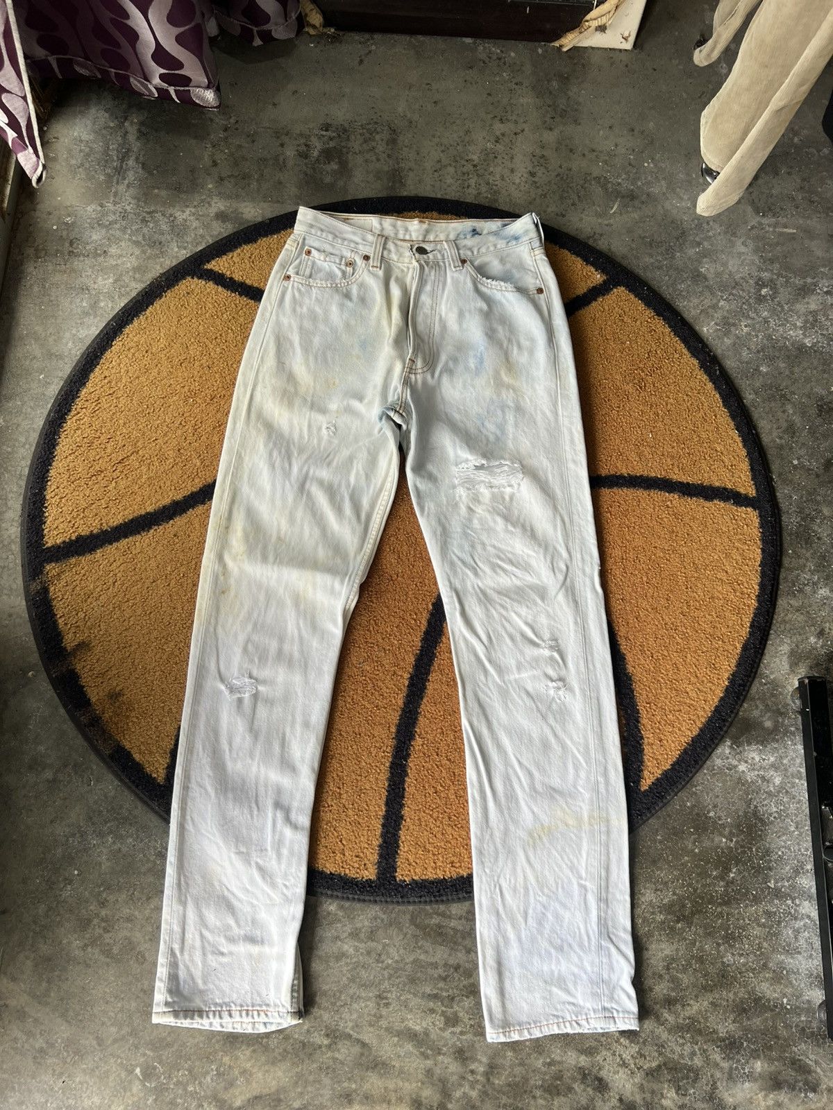 Levi's 🔥Vintage Levis 6501 Distressed Denim Size 28" / US 6 / IT 42 - 1 Thumbnail