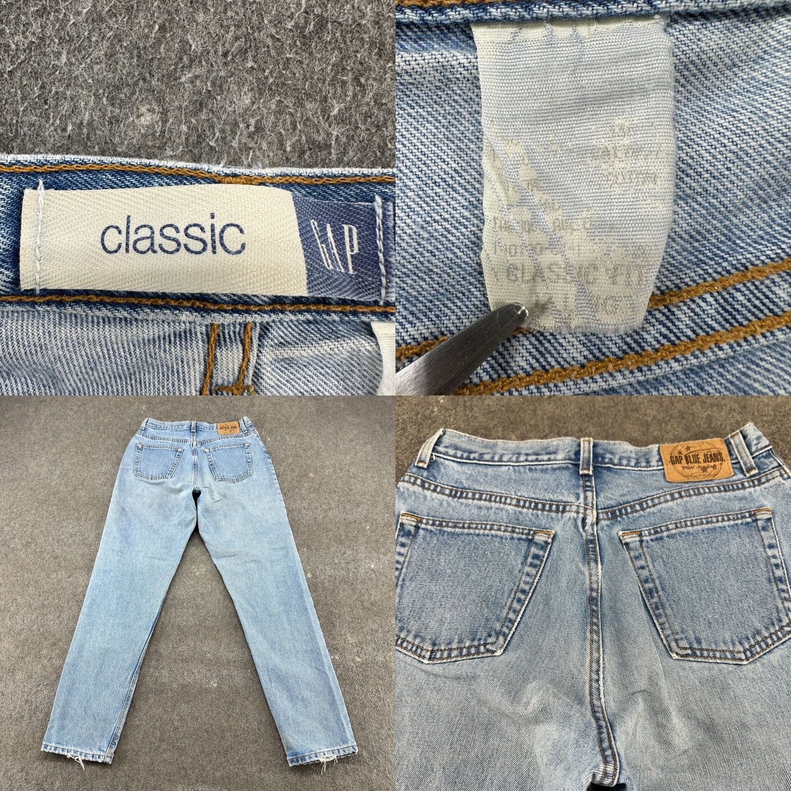 Gap VINTAGE Gap Jeans Womens 12 Blue Mom Classic Fit Straight Leg Light Wash 90s Size 34" / US 12 / IT 48 - 8 Thumbnail