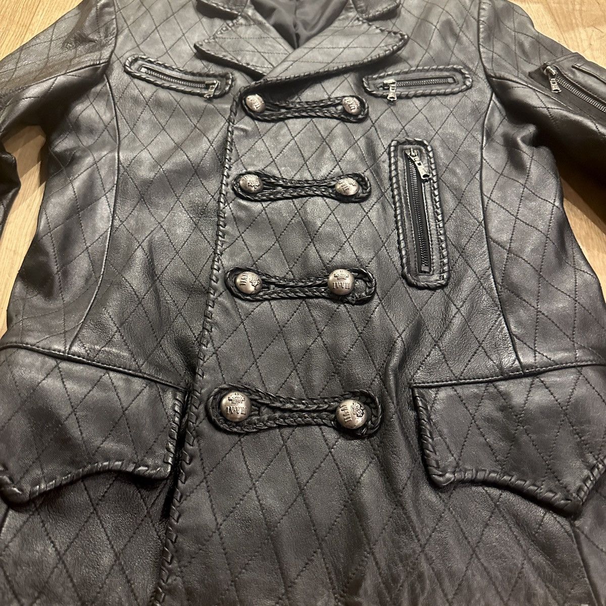 Yasuyuki Ishii Yasuyuki ishii Quilted Leather Napoleon Jacket AW12 Size US M / EU 48-50 / 2 - 5 Thumbnail