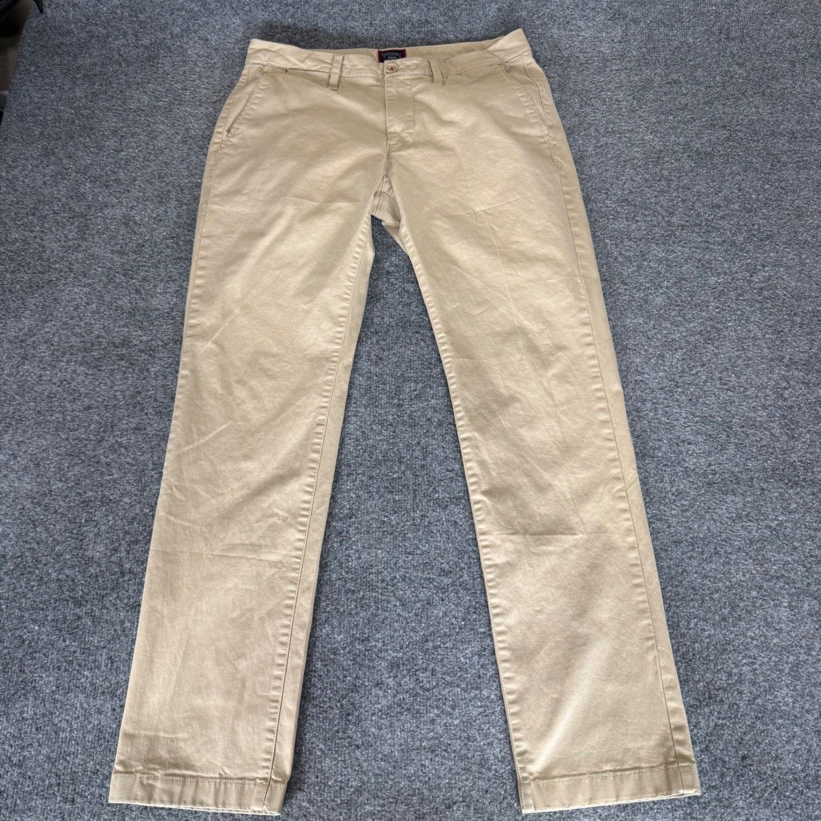 UNTUCKit UNTUCKit Chino Pant Mens 32x32 (33x31) Beige Straight Fit Size US 33 - 1 Thumbnail