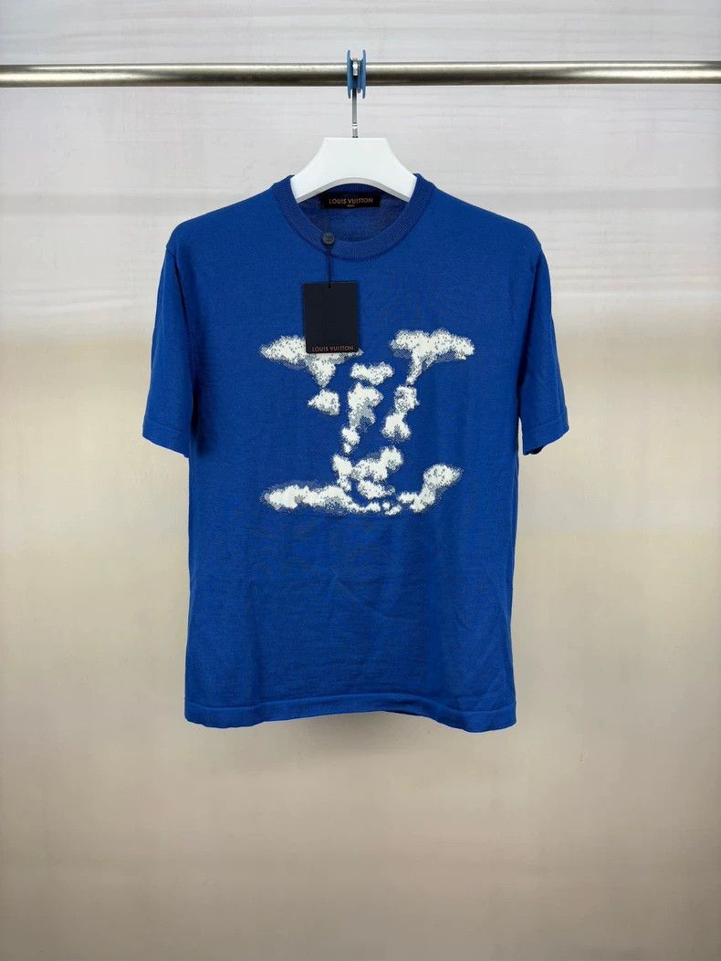 Louis Vuitton Louis Vuitton Blue Sky White Cloud Knit Short Sleeve-yf Size US XXL / EU 58 / 5 - 1 Thumbnail