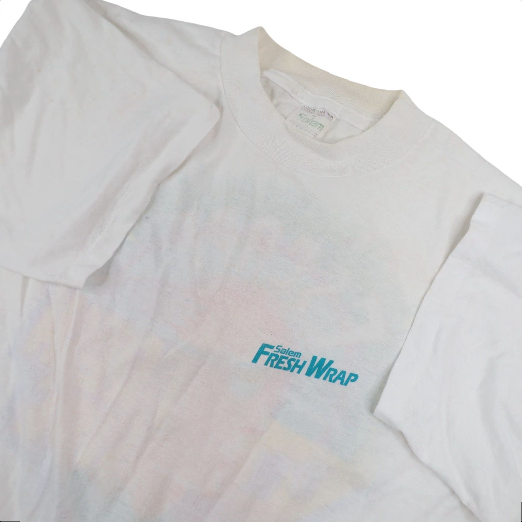 Vintage VINTAGE Salem 1992 Fresh Wrap Graphic Advertisement T Shirt Men XL White Size US XL / EU 56 / 4 - 7 Thumbnail