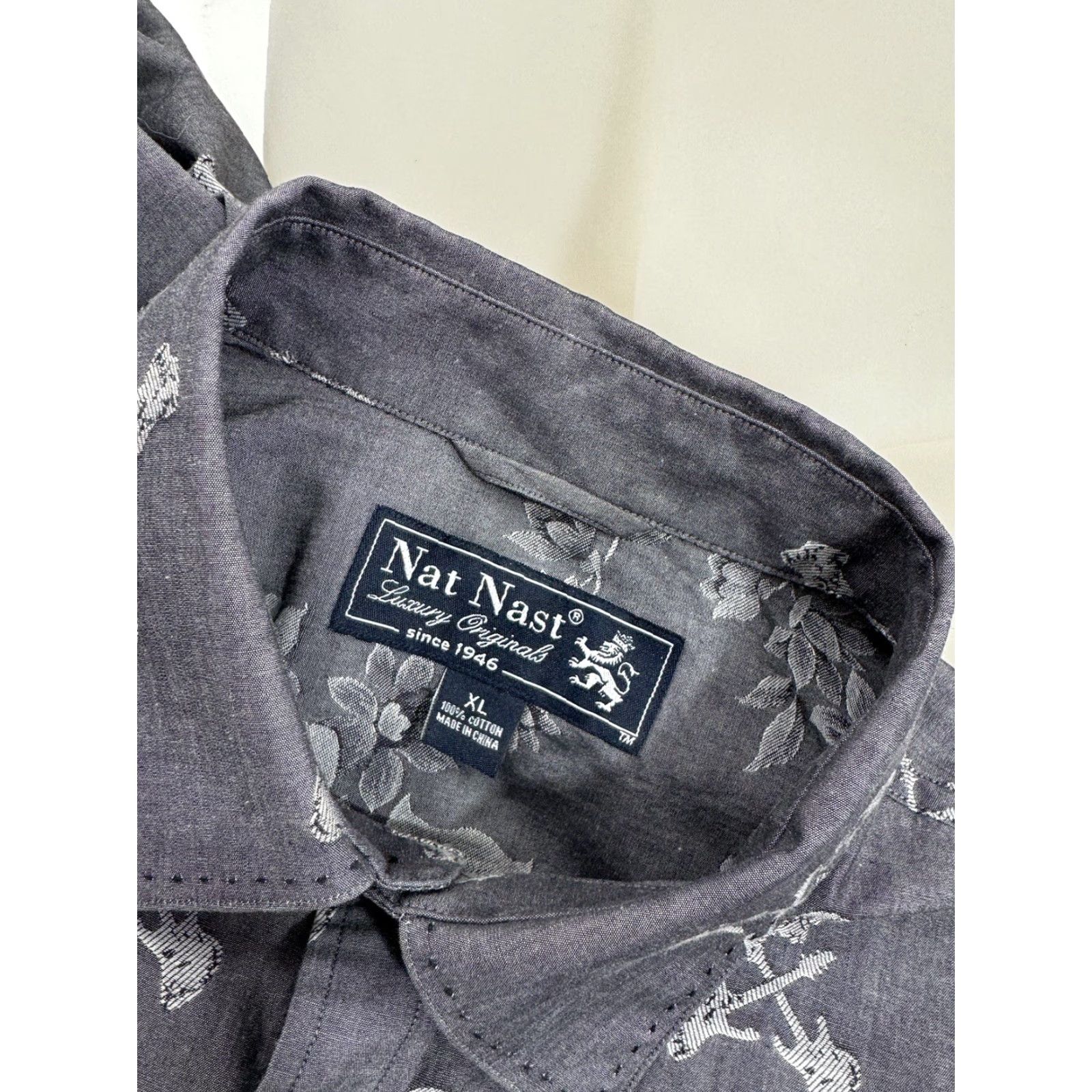 Nat Nast NAT NAST - SKULL & GUITAR CROSSBONES Rock & Roll Mens XL Shirt Size US XL / EU 56 / 4 - 6 Thumbnail