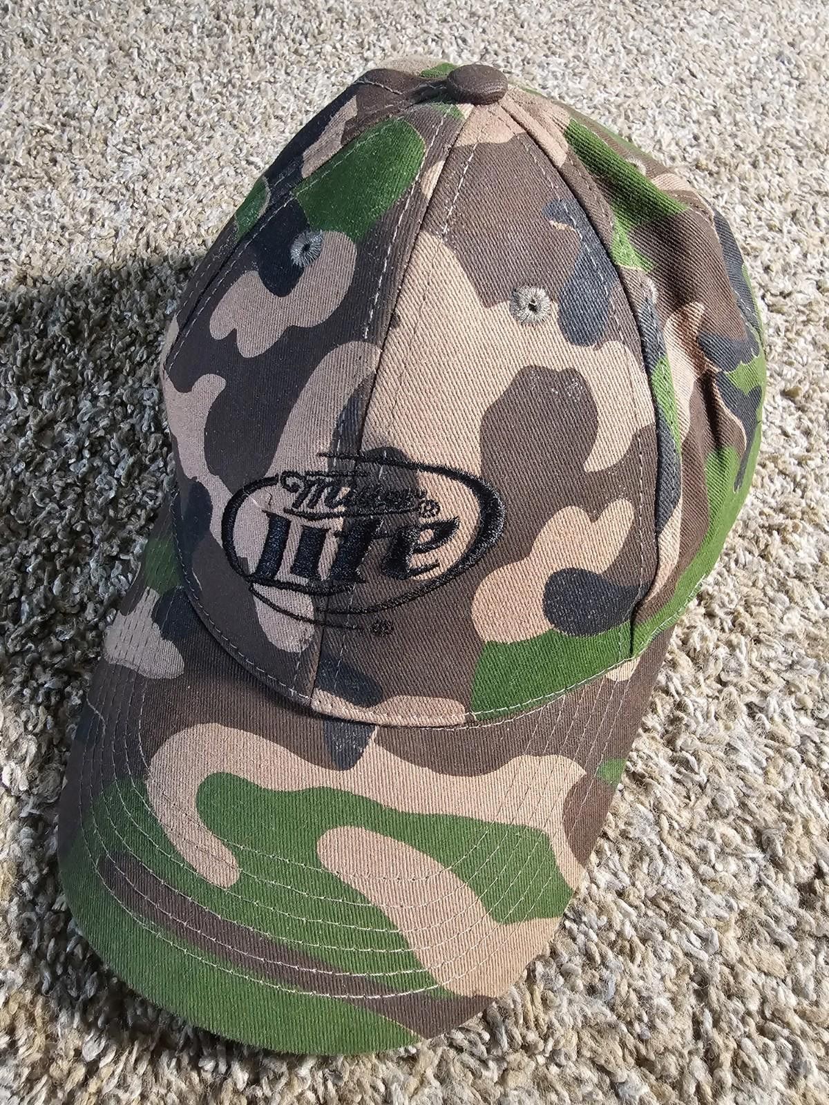 Acne Studios Miller Lite Beer Full Camouflage Strapback Hat Acme Brand Size ONE SIZE - 1 Thumbnail