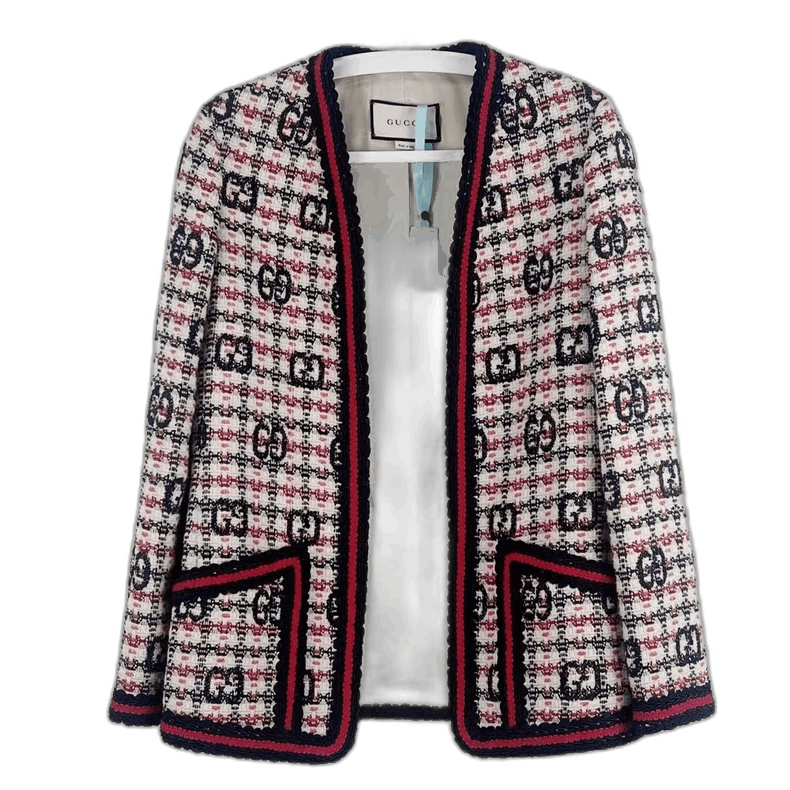 Gucci Gucci Double G Tweed Jacket for Women Size US S / EU 44-46 / 1 - 1 Thumbnail