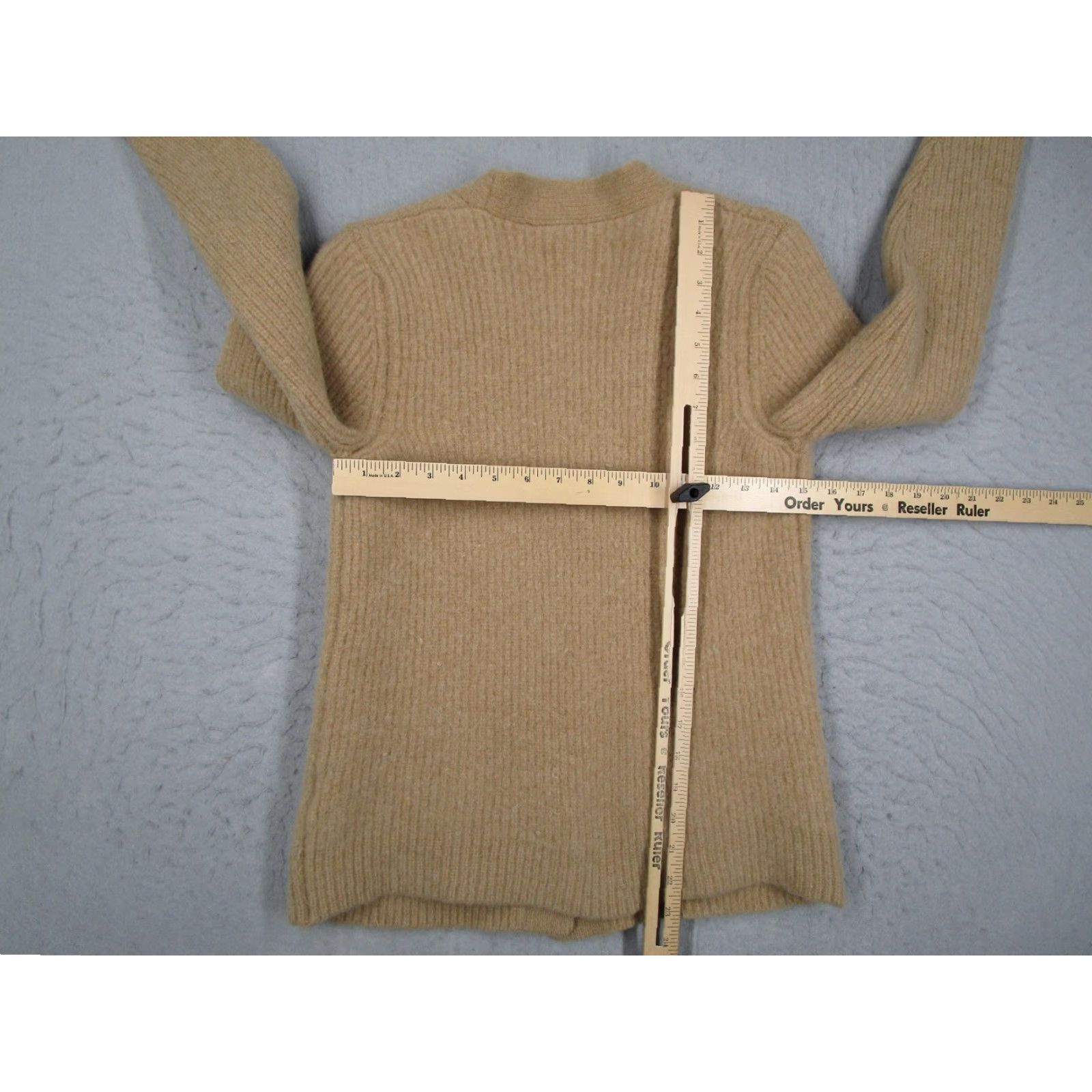 Outerknown Outerknown Cardigan Womens XS Beige 100% Merino Wool Button Ribbed Knit V-Neck Raglan Sleeve Size XS / US 0-2 / IT 36-38 - 5 Thumbnail