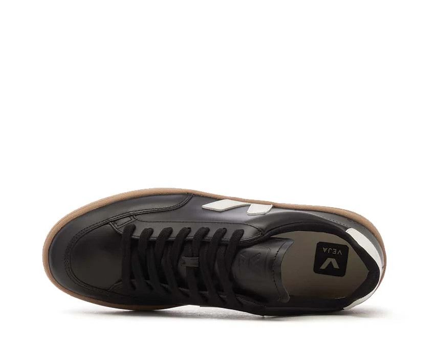 Veja o1s22i1n1224 Leather V-12 Sneakers in Black White Size US 12 / EU 45 - 3 Thumbnail