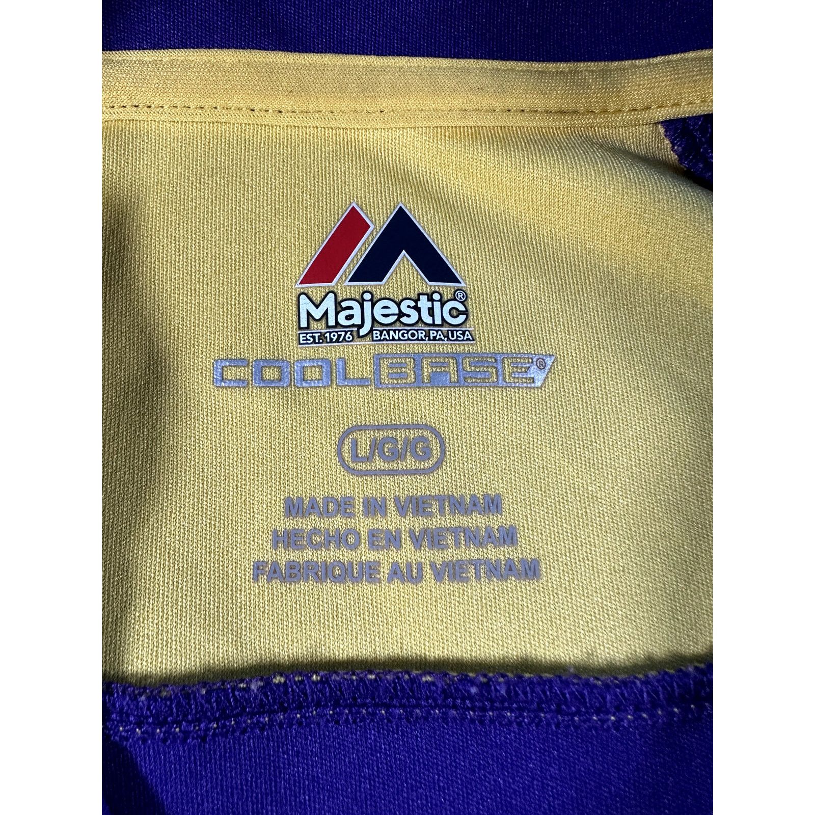 Majestic Minnesota Vikings Mens Large Majestic CoolBase Polo Shirt Size US L / EU 52-54 / 3 - 8 Thumbnail