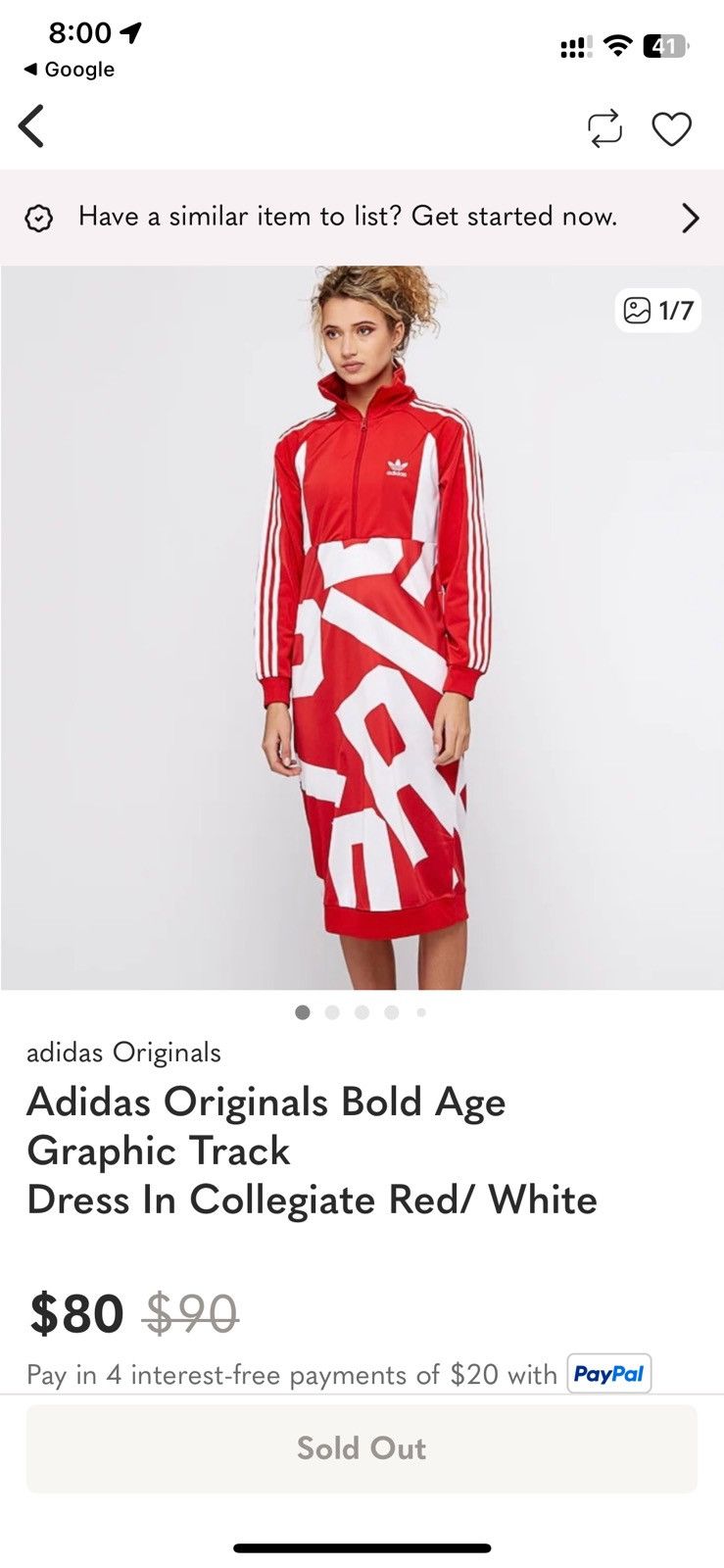 Adidas ADIDAS Bold Age Red track suit maxi dress Size S / US 4 / IT 40 - 15 Thumbnail