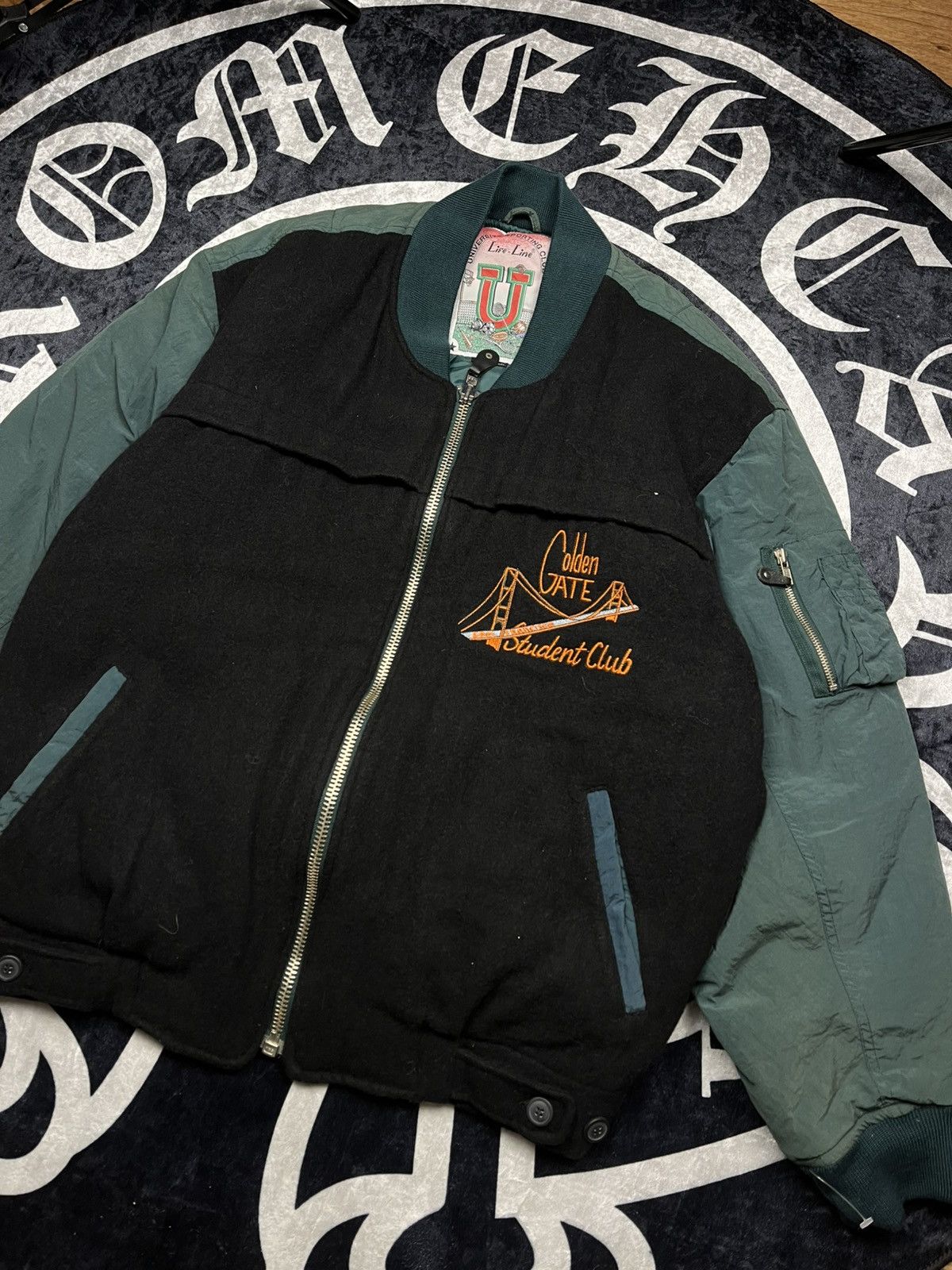 Vintage Vintage University Embroidery Golden Gate Student Bomber Size US XL / EU 56 / 4 - 2 Thumbnail