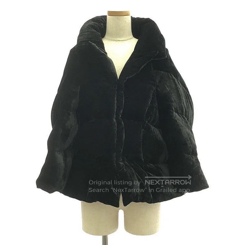 Junya Watanabe Junya Watanabe Black velvet cape-style down jacket Size S / US 4 / IT 40 - 2 Thumbnail