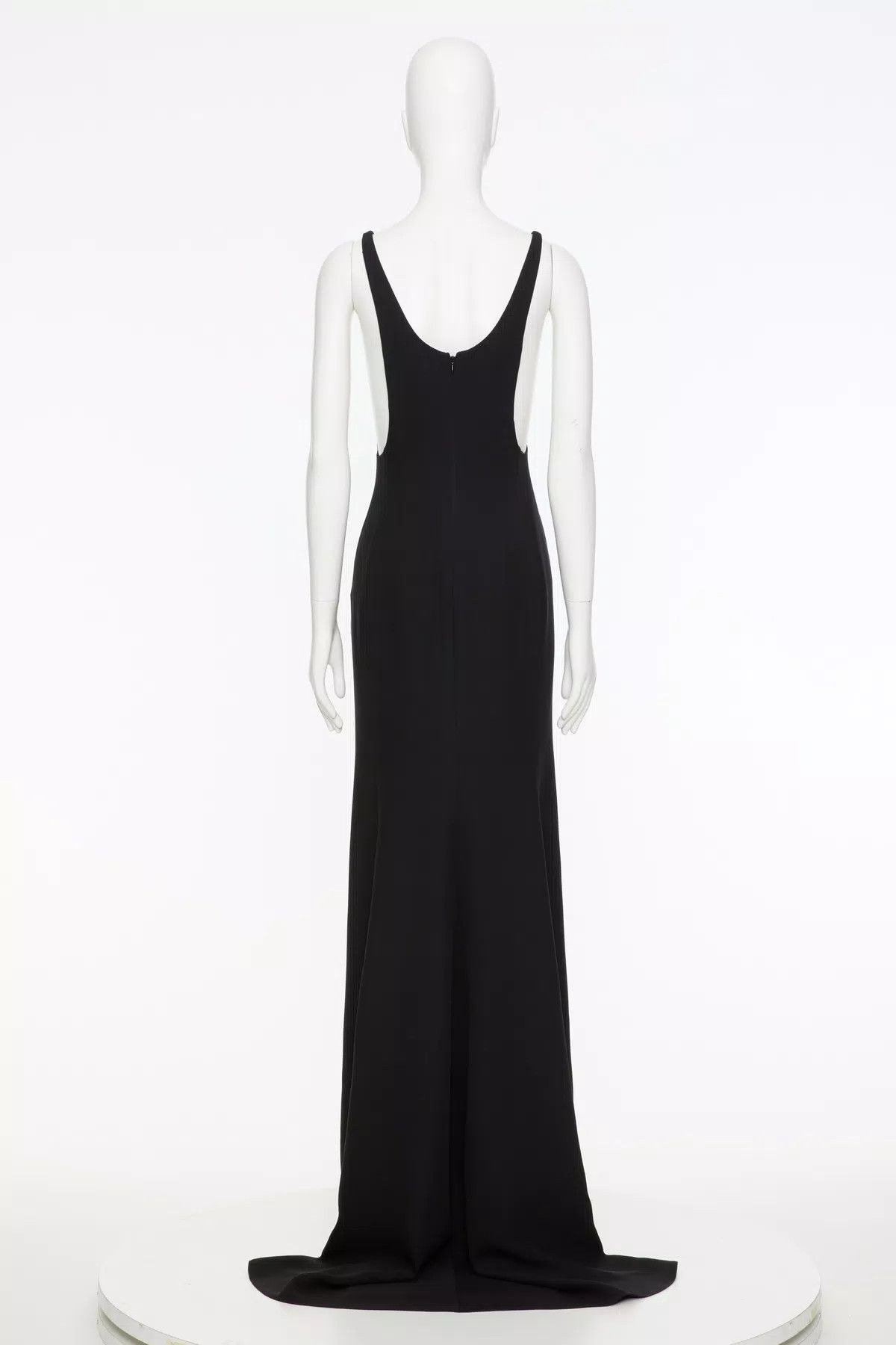 Valentino o1s1wg110625 U-Neck Sleeveless Long Dress in Black Size XS / US 0-2 / IT 36-38 - 3 Thumbnail