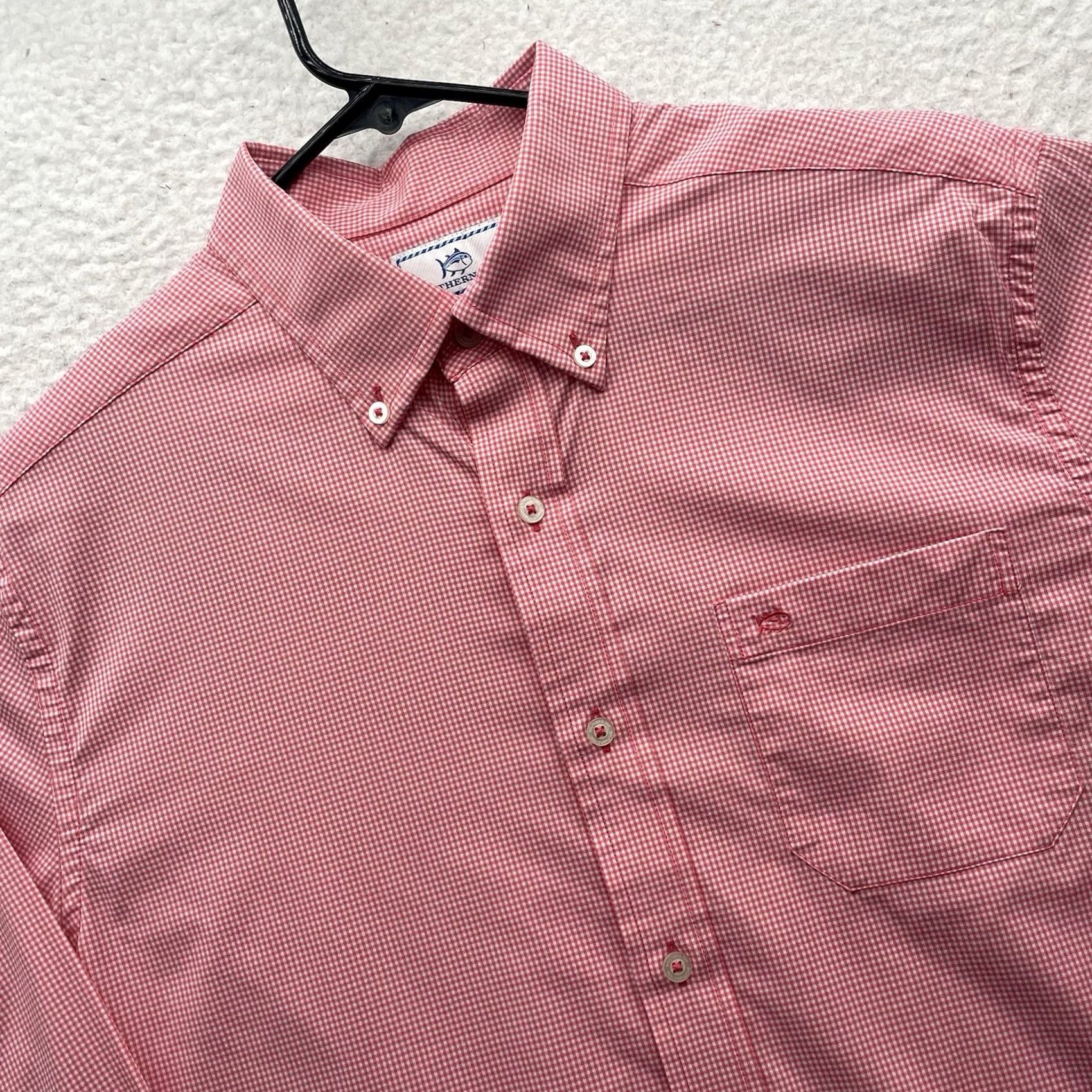 Southern Tide Southern Tide Intercoastal Shirt Mens M Pink Nylon Spandex Button-Up Collared Long Sleeve Gy Size US M / EU 48-50 / 2 - 2 Thumbnail