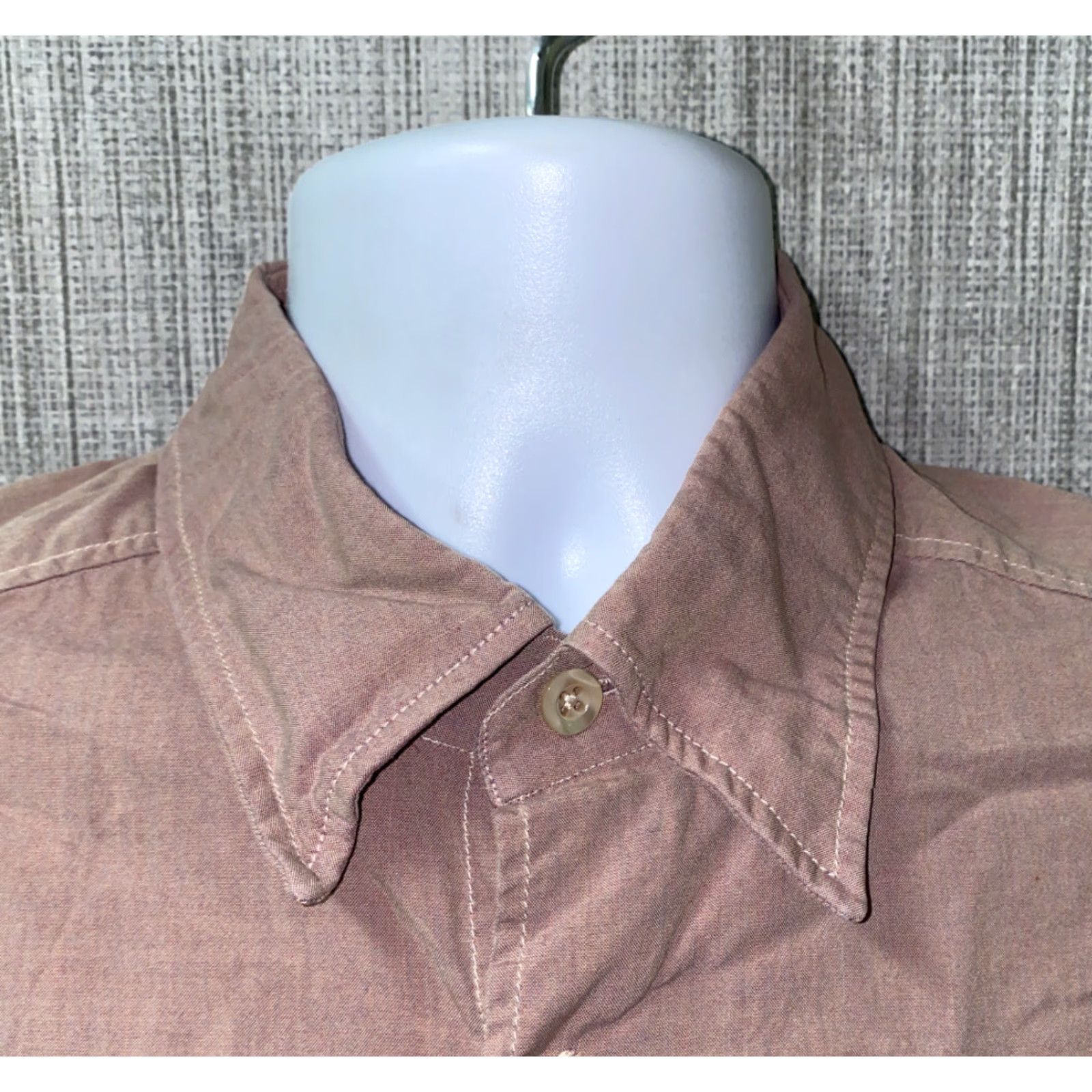 Hugo Boss Boss Hugo Boss Mens Light Burgundy Long Sleeve Button Front Shirt Size L Color Red Casual Button-Up Shirt Size US L / EU 52-54 / 3 - 3 Thumbnail