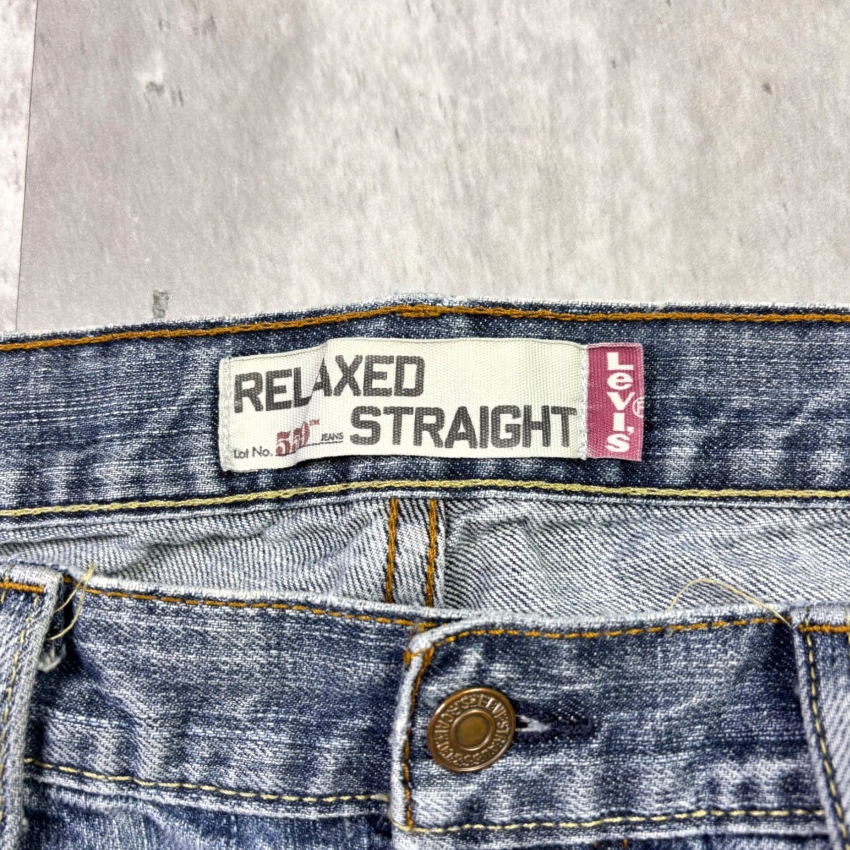 Levi's Vintage Levi's 559 Jeans Bootcut Straight Fit Distressed Faded Wash 36x33 Mens Jeans 90s Blue Size US 36 / EU 52 - 6 Thumbnail