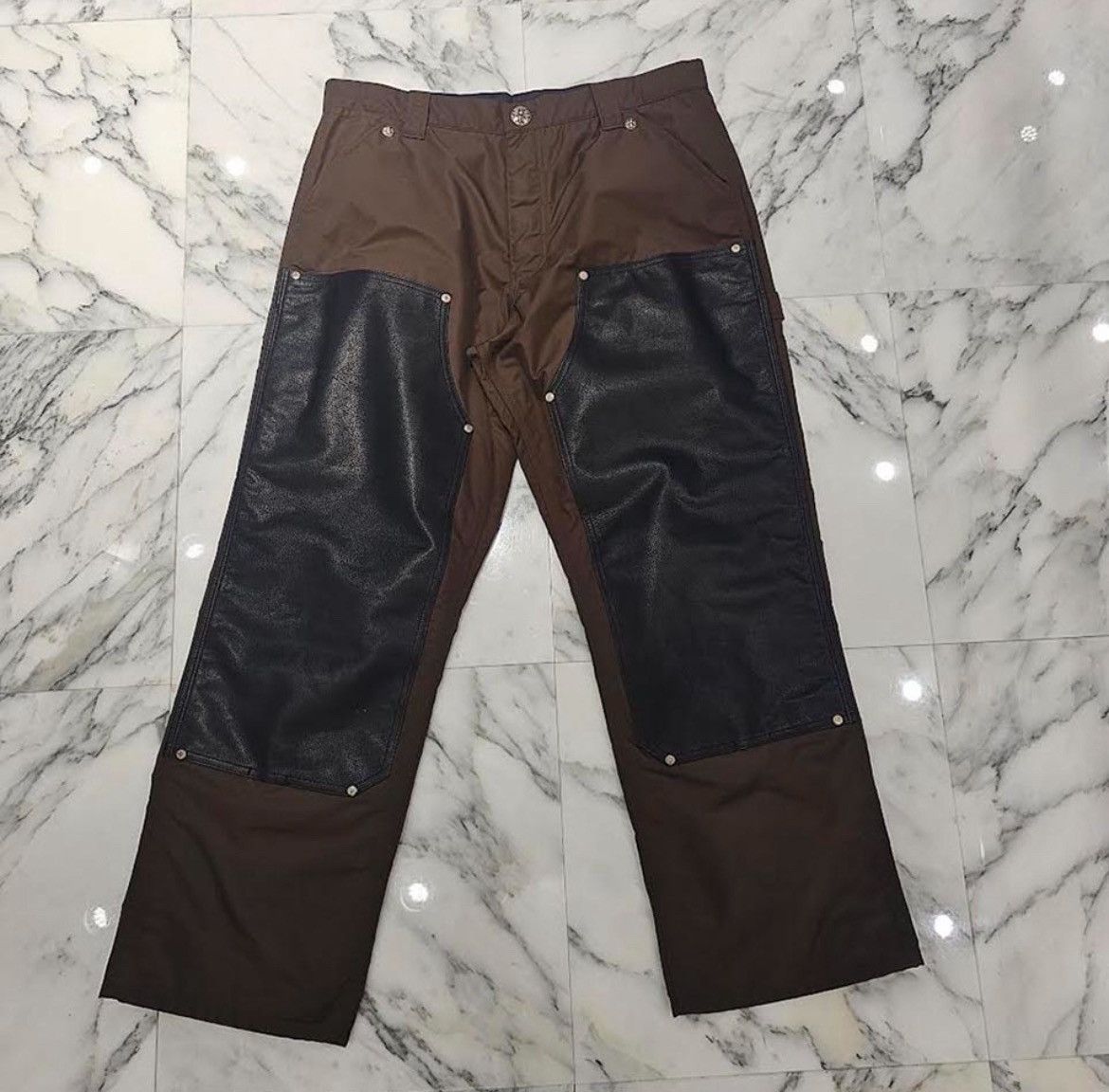 Chrome Hearts Chrome Hearts Nylon Double Knee Carpenter Cross Patch Pants Size US 36 / EU 52 - 1 Thumbnail