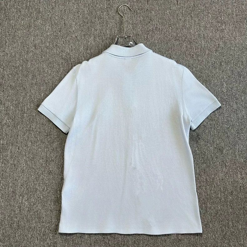 Berluti Berluti Sky blue chest leather logo polo shirt with short Size US S / EU 44-46 / 1 - 4 Thumbnail