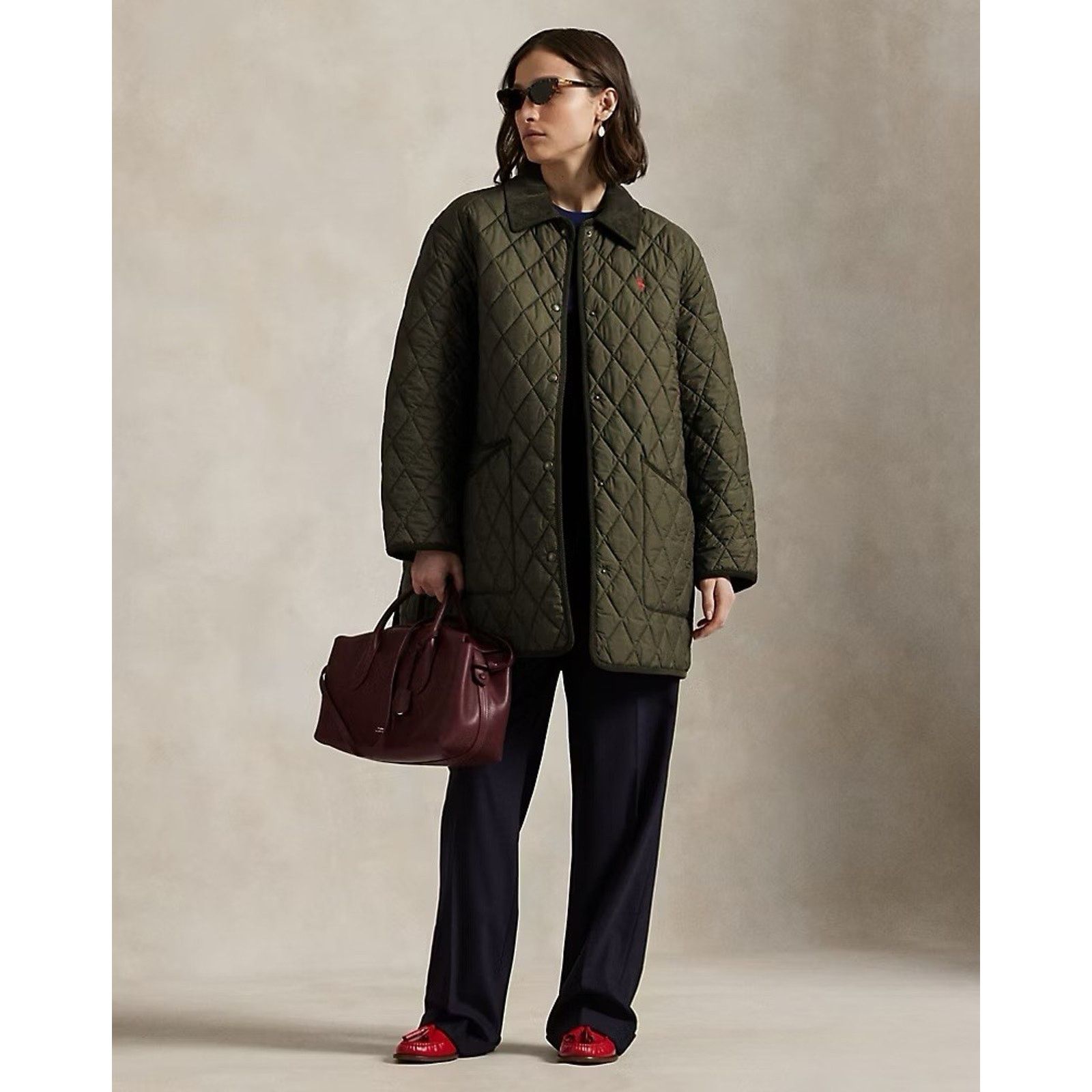 Lauren Ralph Lauren NWT Ralph Lauren Polo Women Quilted Barn Jacket Large Green Size L / US 10 / IT 46 - 12 Thumbnail