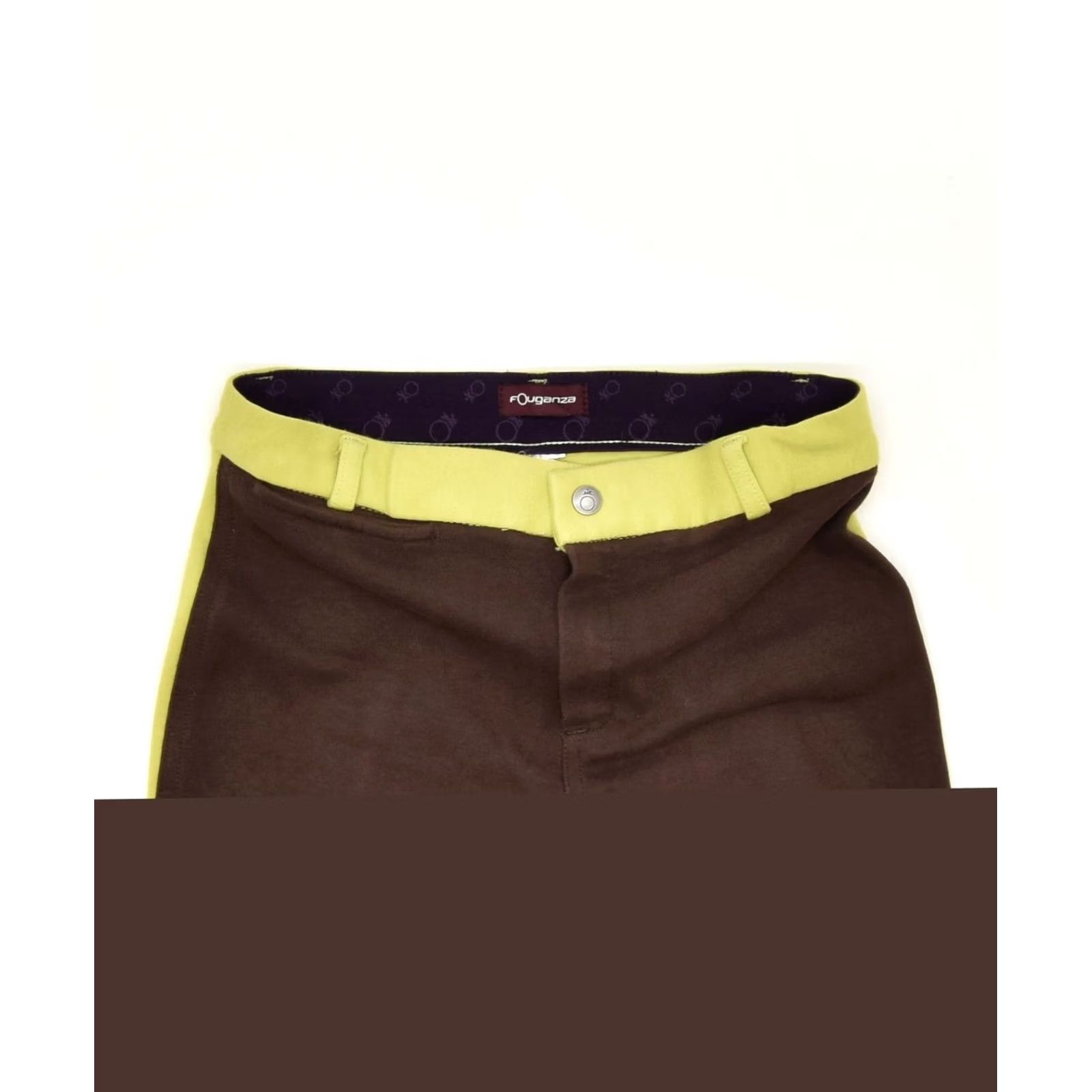 Vintage FOUGANZA Womens Tracksuit Trousers XS Brown Colourblock Cotton Sports UK 6 Size 26" / US 2 / IT 38 - 3 Thumbnail