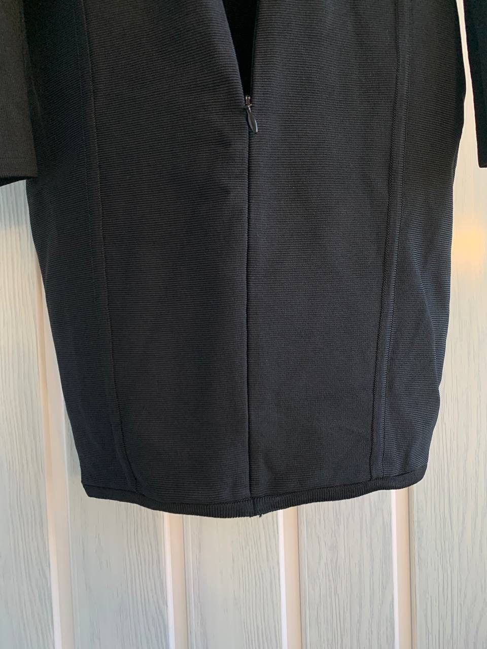 Herve Leger Vintage 1990s Herve Leger Black Viscose Rayon Bodycon Dress Size M / US 6-8 / IT 42-44 - 12 Thumbnail