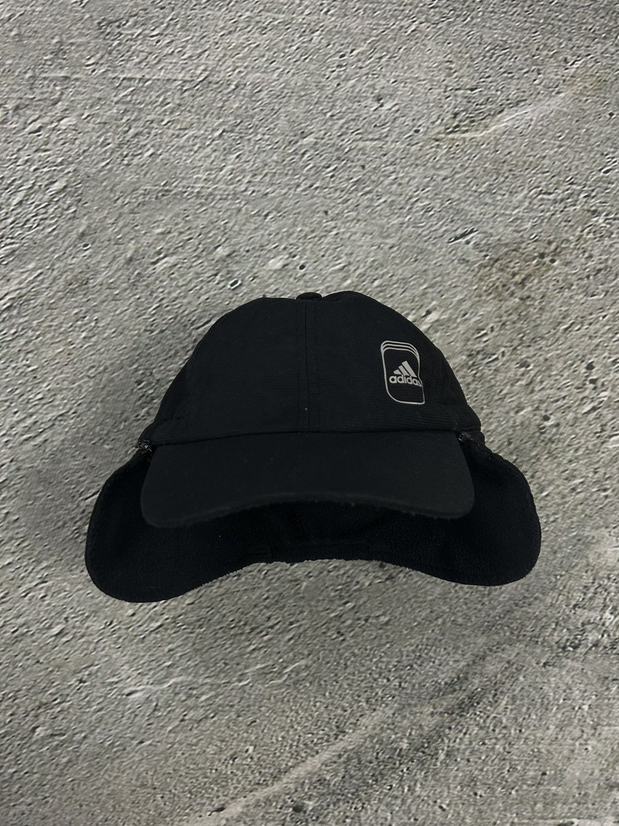 Adidas × Vintage Adidas vintage trooper hat ushanka navy black Y2K cap Size ONE SIZE - 1 Thumbnail