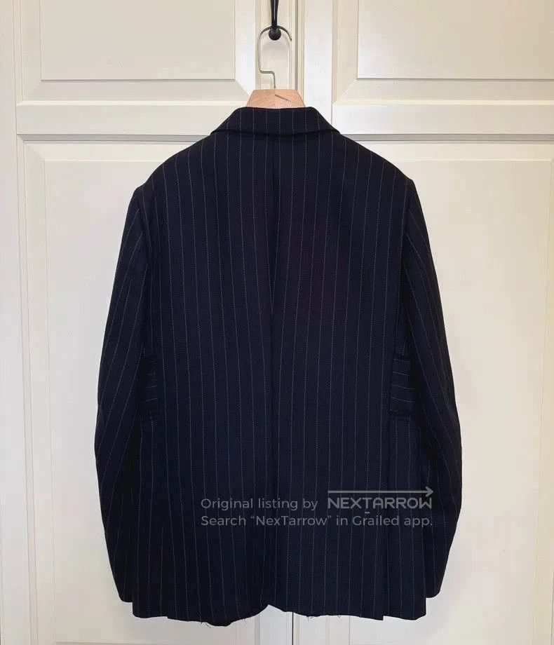 Comme des Garcons CDG HOMME Pinstripe Layered Trim Blazer. Size US L / EU 52-54 / 3 - 2 Thumbnail