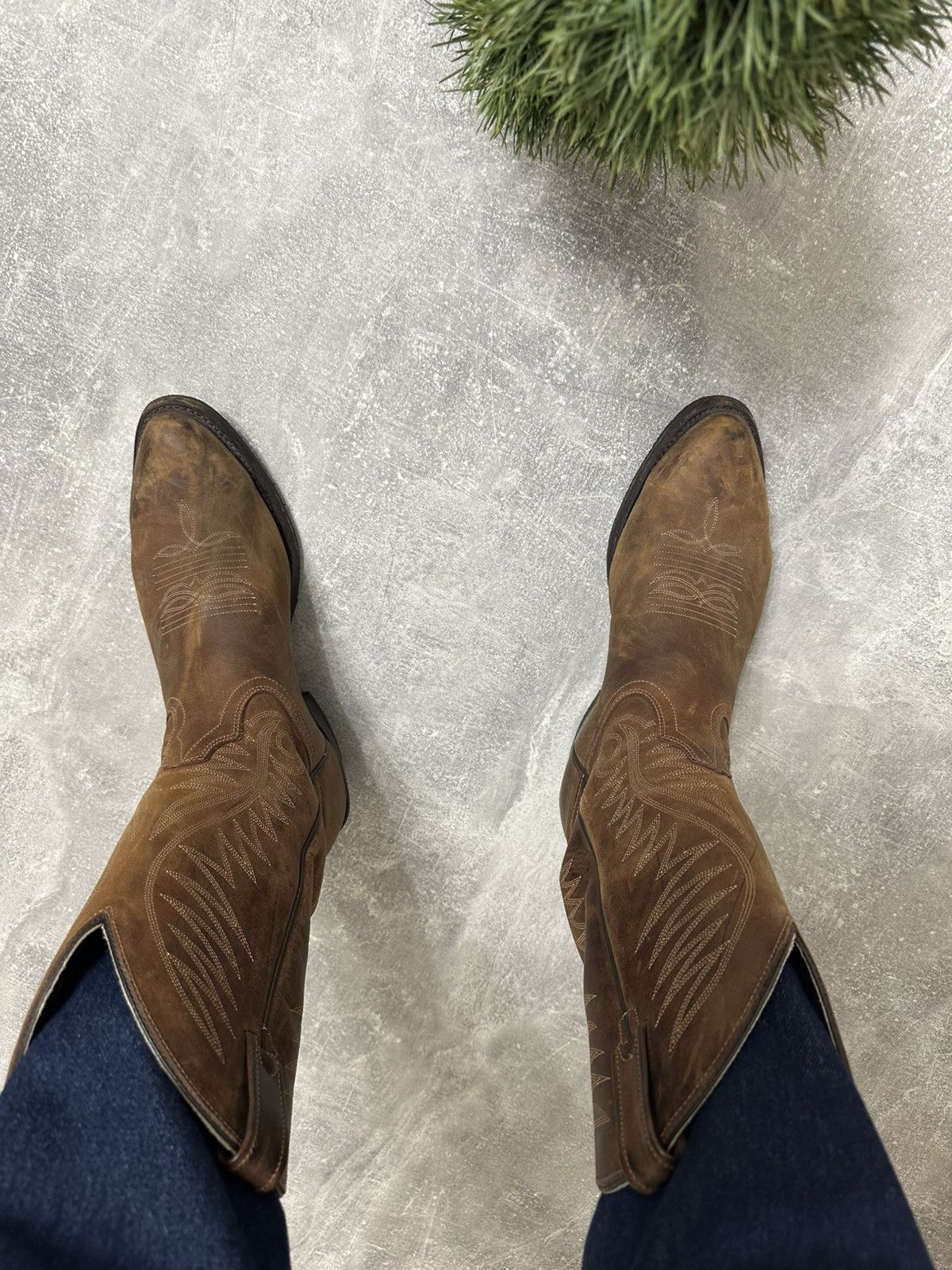 Vintage Vintage Leather Cowboy Boots Western shoes Size US 11 / EU 44 - 2 Thumbnail