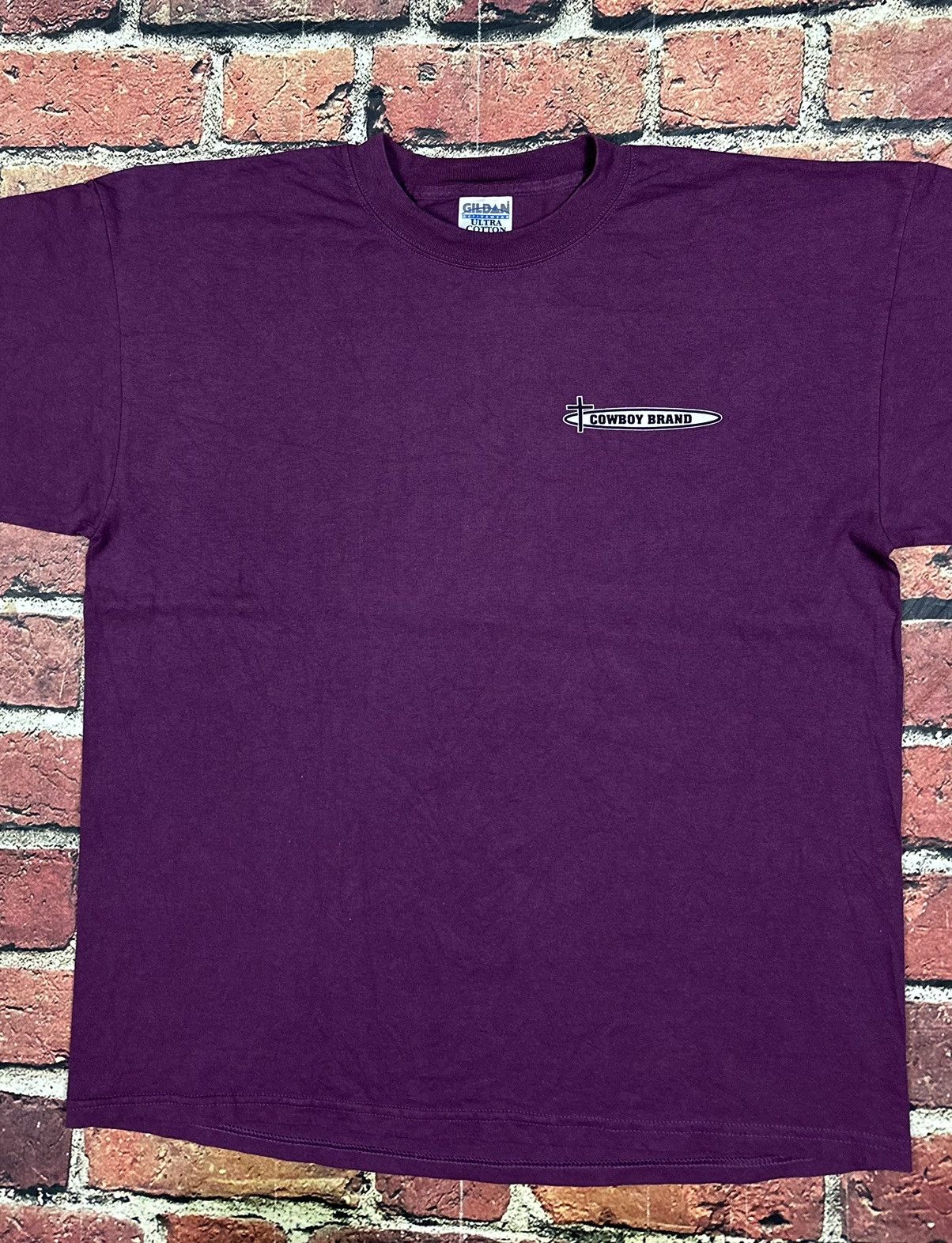 Gildan Vintage Cowboy Brand Jesus T Shirt 90s Rodeo Horse Psalms Size US XL / EU 56 / 4 - 7 Thumbnail