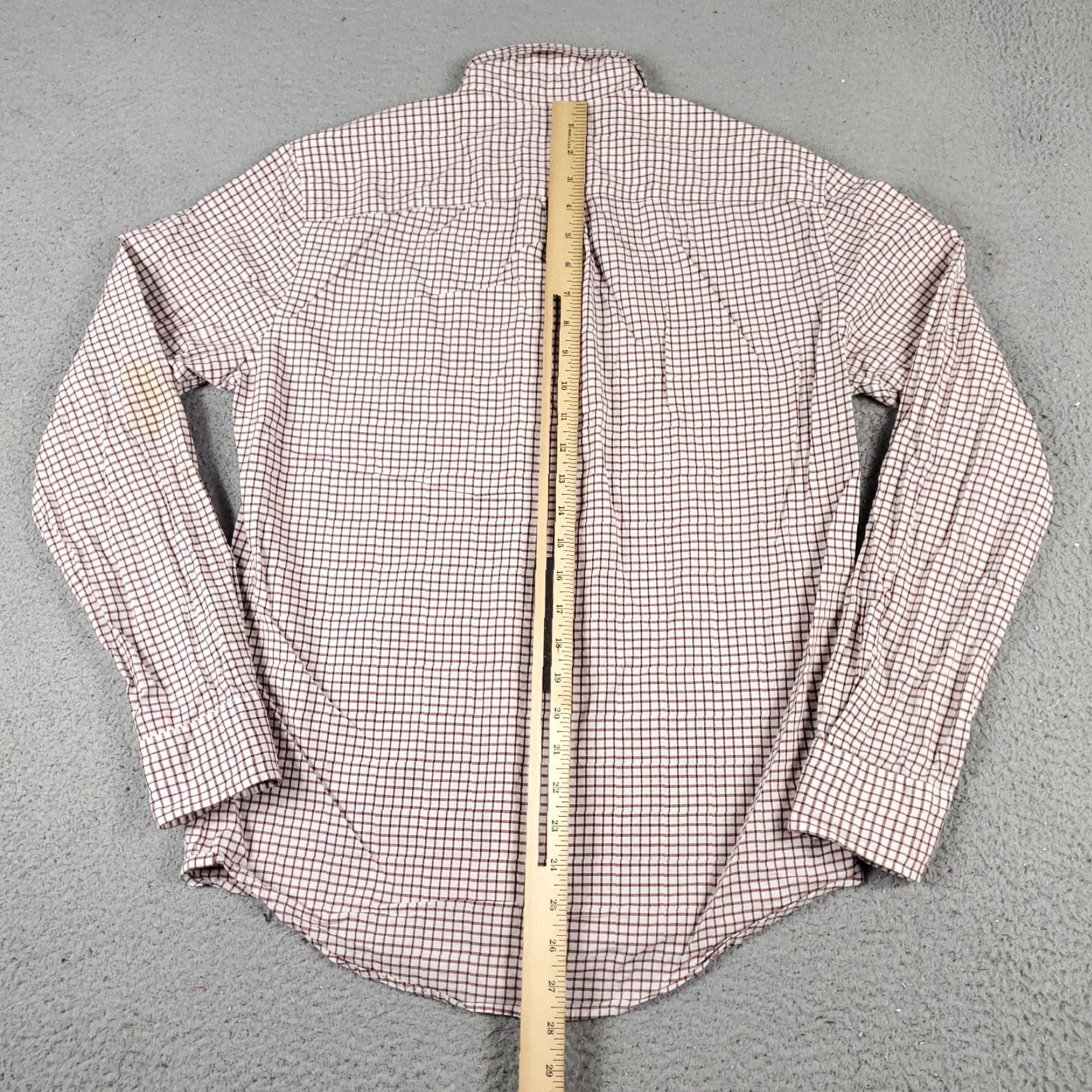 American Eagle Outfitters American Eagle Shirt Mens Small White Red Check Button Up Long Sleeve Casual Size US S / EU 44-46 / 1 - 4 Thumbnail