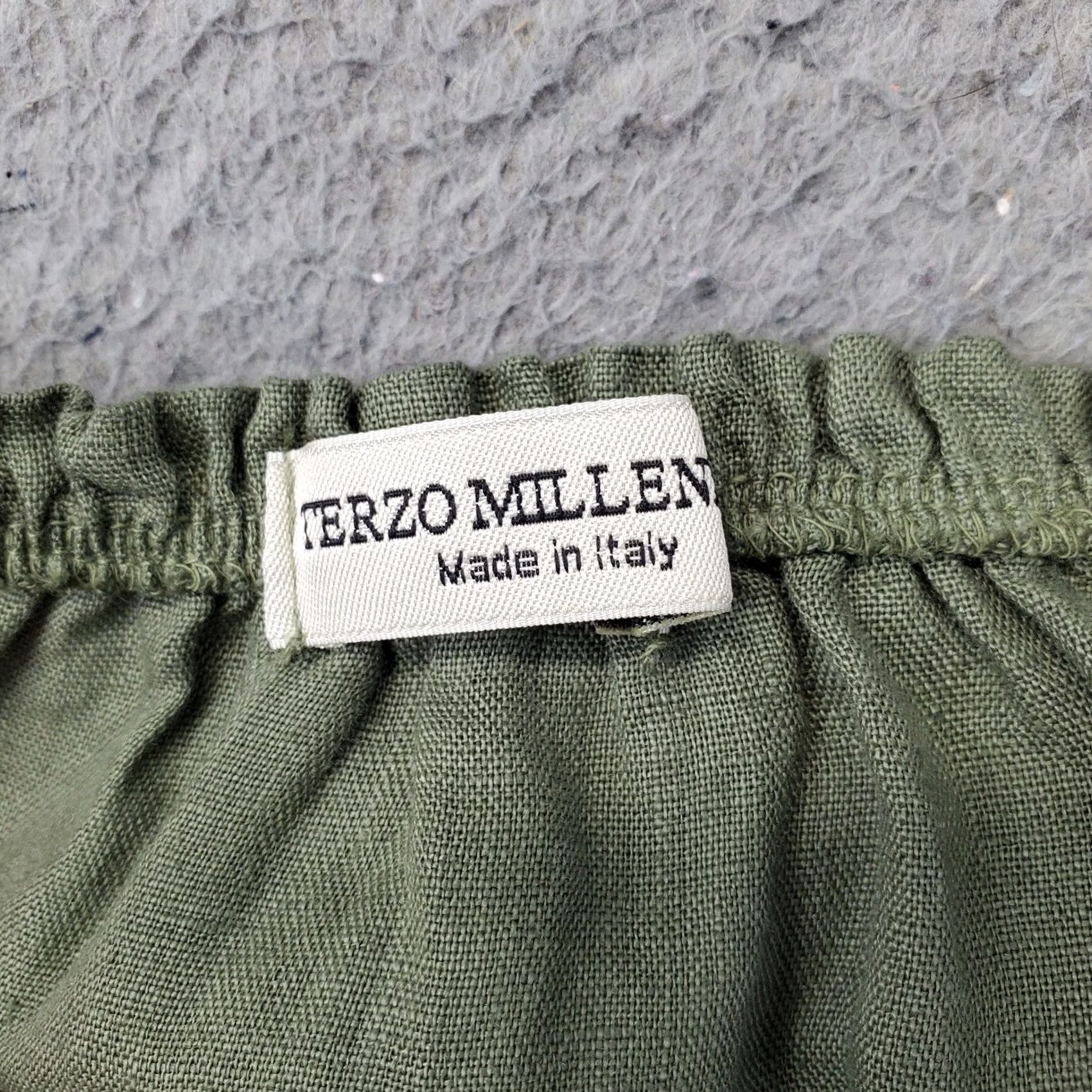 Vintage Terzo Millennio Dress Womens S Green Crochet Lace Trim Tiered Boat Neck Midi Sleeve 3/4 Vintage? No Size S / US 4 / IT 40 - 7 Thumbnail