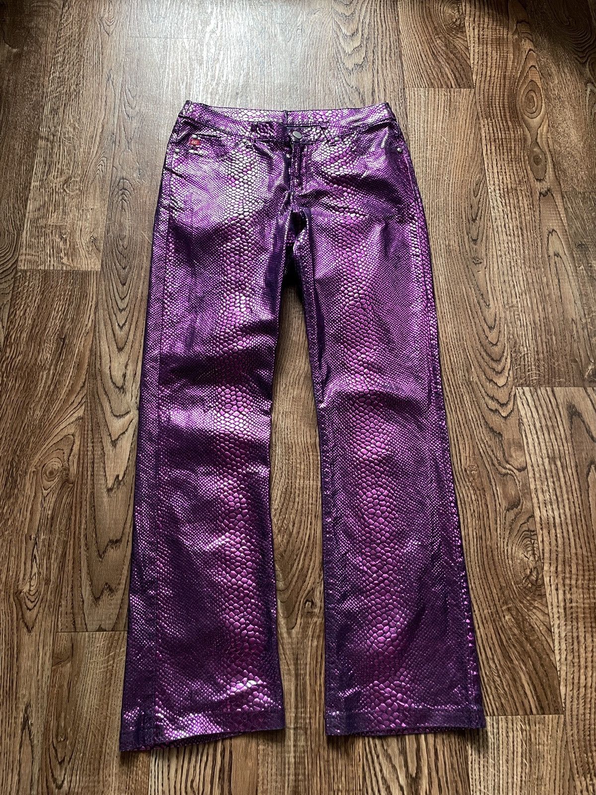 If Six Was Nine 2000s Miss Sixty scales purple jeans pants Size 30" / US 8 / IT 44 - 2 Thumbnail