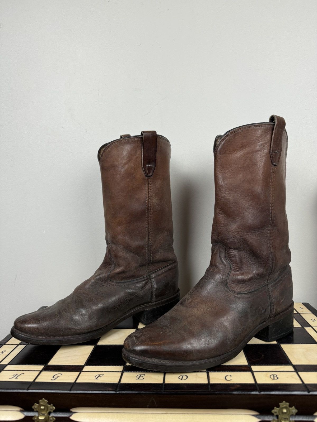 Tony Lama Vintage cowboy boots USA Texas original retro item Size US 12 / IT 42 - 3 Thumbnail