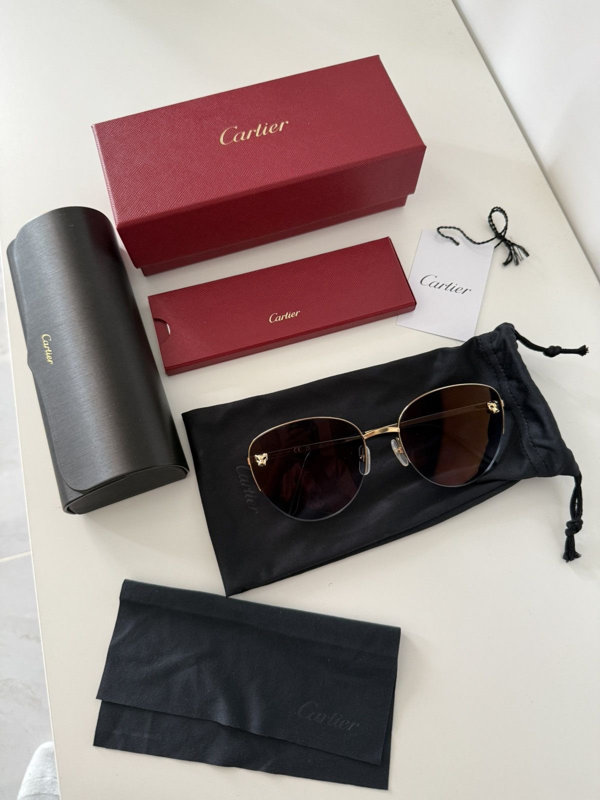 Cartier Panthere de Cartier Sunglasses Fullset, Brandnew, Goldfinish Size ONE SIZE - 1 Thumbnail