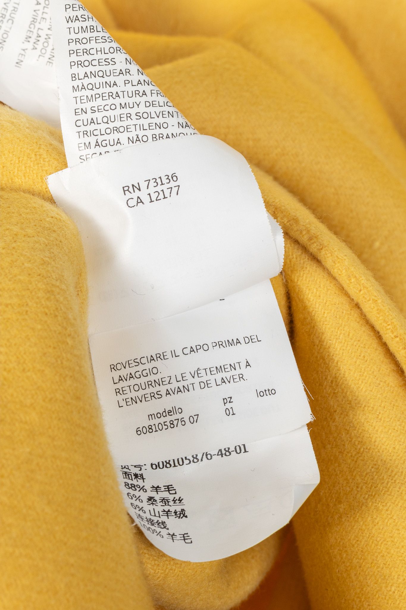 Max Mara Max Mara Studio Yellow Double-Faced Wool Shawl-Collar Coat Size XL / US 12-14 / IT 48-50 - 10 Thumbnail