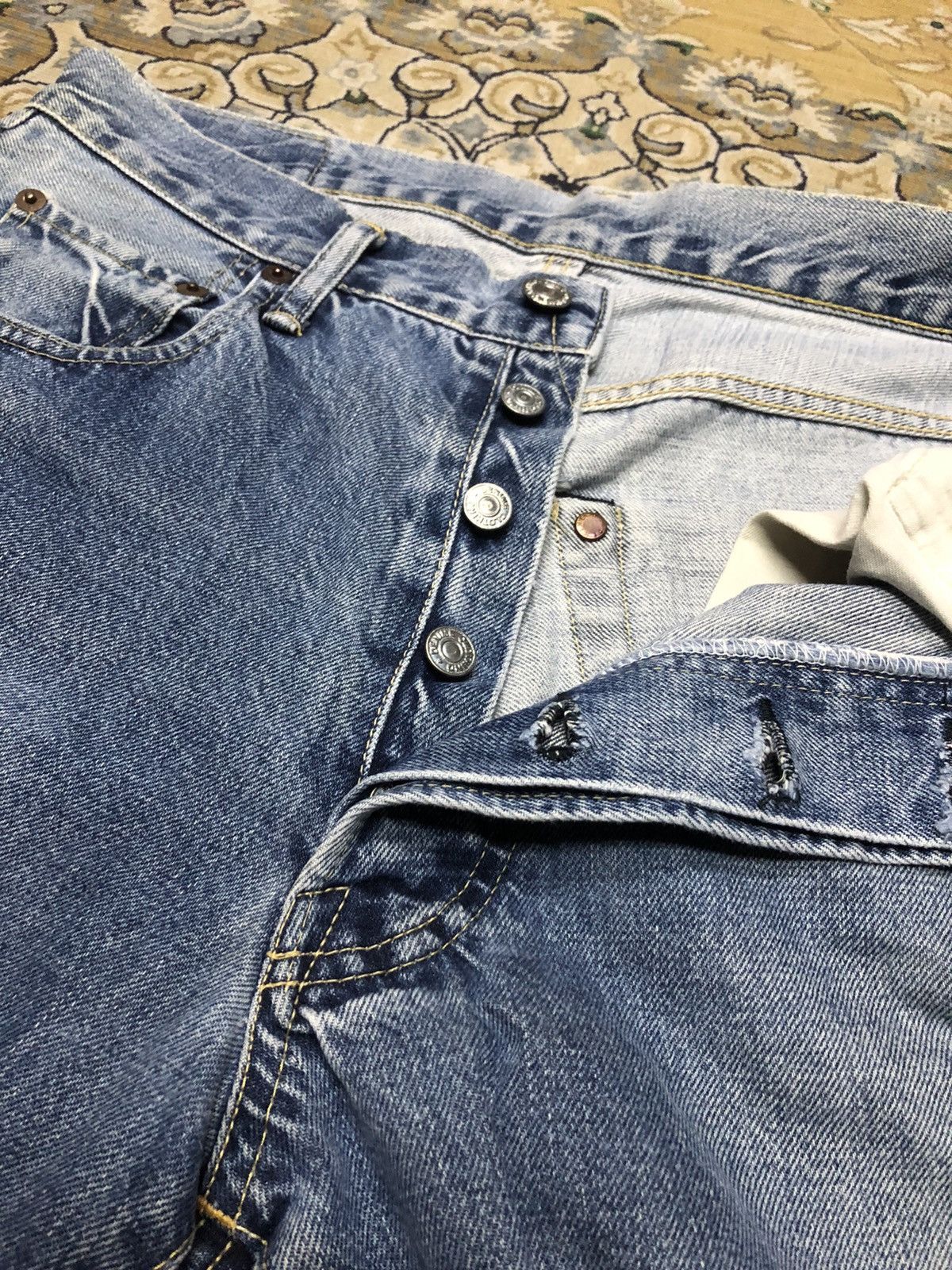 Denime DENIME JAPAN SELVEDGE DISTRESSED JEANS Size US 30 / EU 46 - 5 Thumbnail