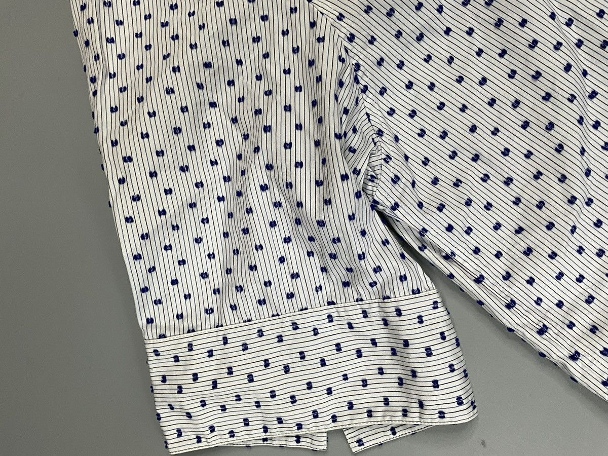 Celine Celine x Phoebe Philo Flocky Dot Striped Shirt Size US S / EU 44-46 / 1 - 4 Thumbnail