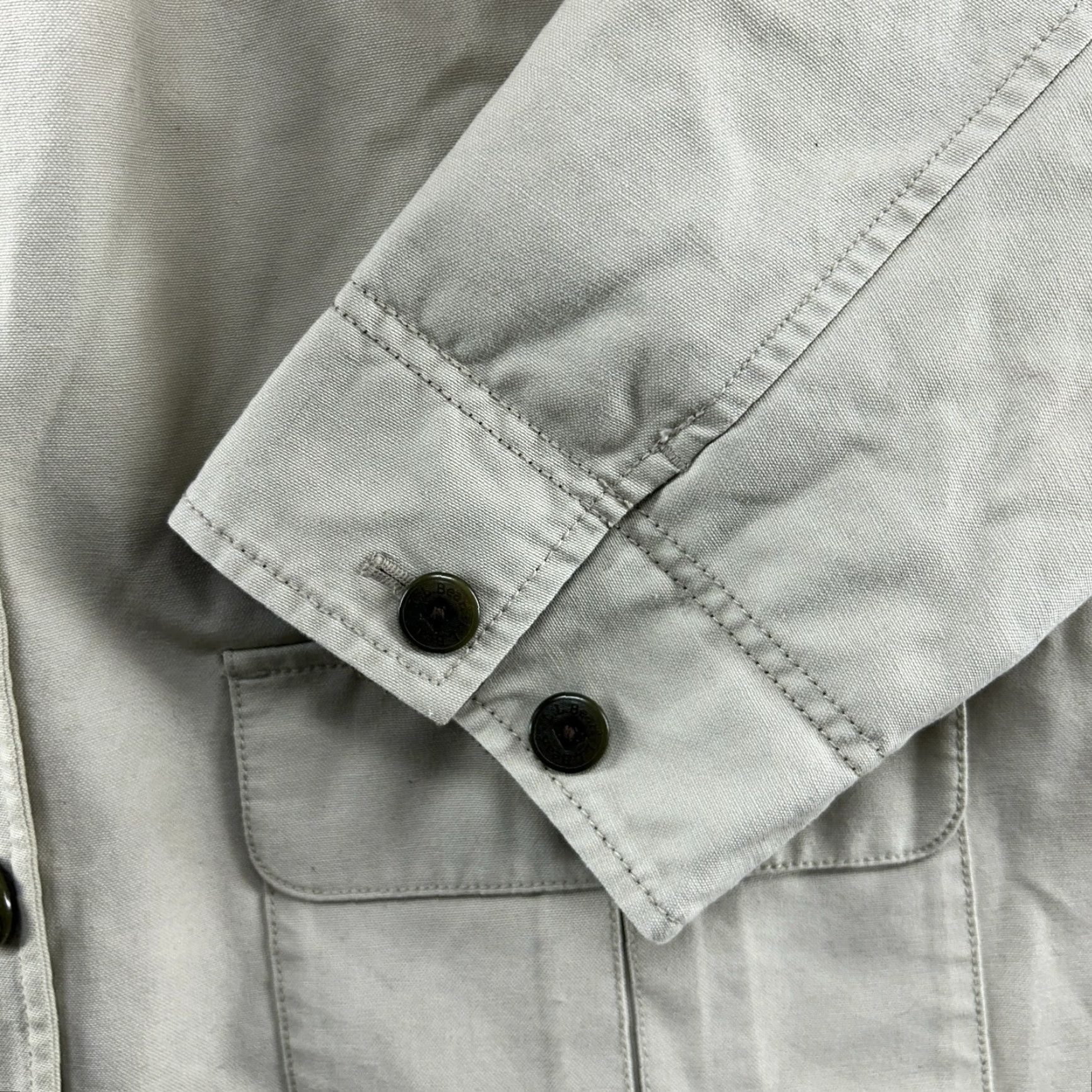 Vintage VINTAGE L.L. Bean Jacket Womens L Beige Barn Chore Coat Quilted Lined Canvas Cotton Retro Size L / US 10 / IT 46 - 5 Thumbnail