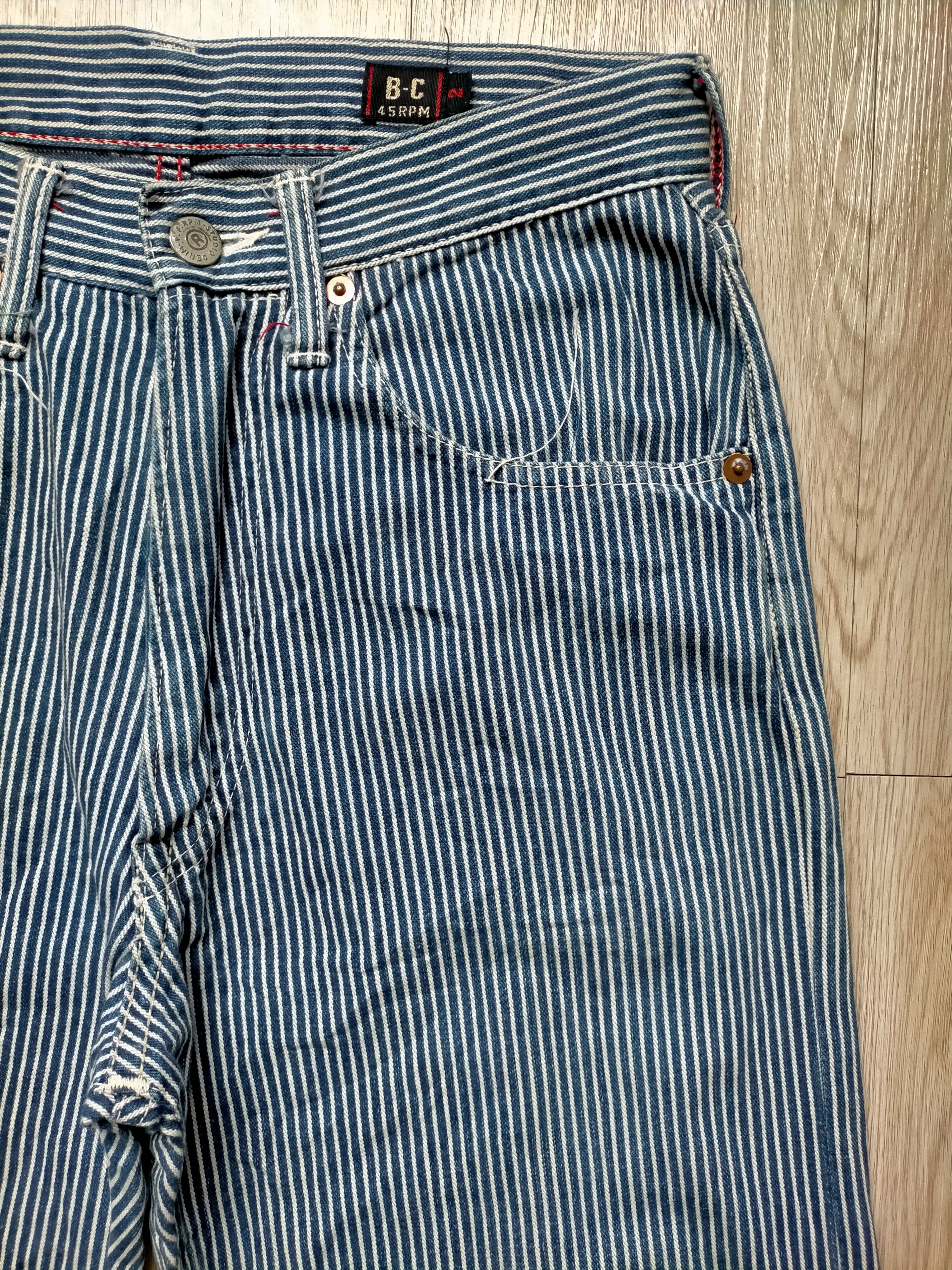 45rpm 45rpm Hickory Stripe Japan Denim pants Size US 28 / EU 44 - 5 Thumbnail