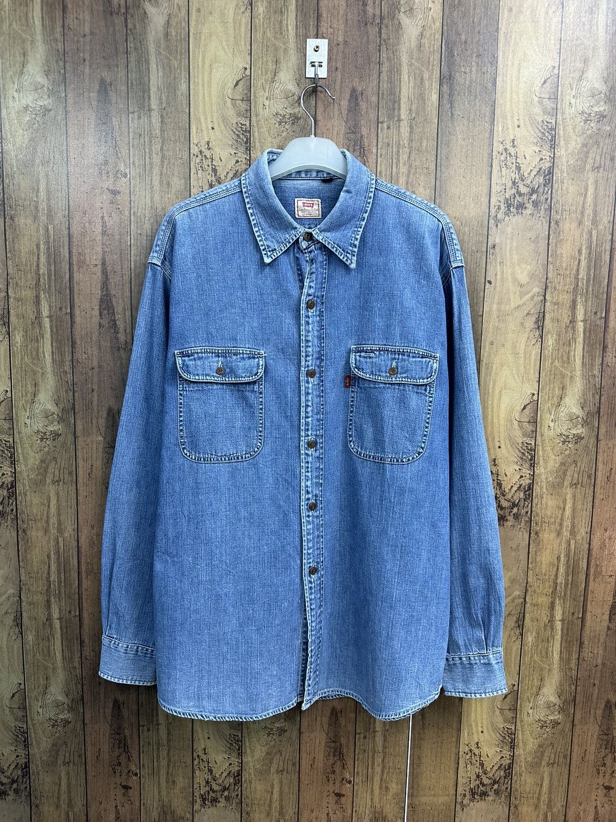 Levi's Levis Western 90s Vintage Denim Shirt A279 Size US L / EU 52-54 / 3 - 1 Thumbnail
