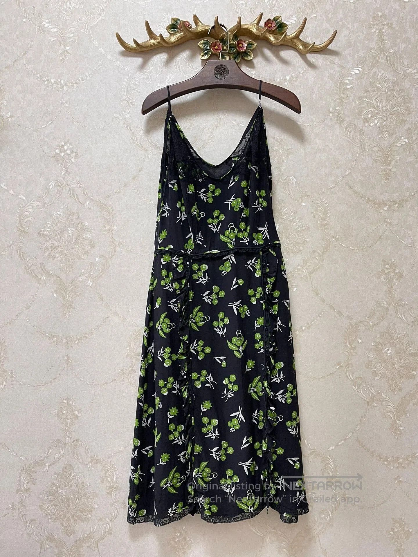Prada Prada Silk Slip Dress with Floral Print. Size M / US 6-8 / IT 42-44 - 1 Thumbnail