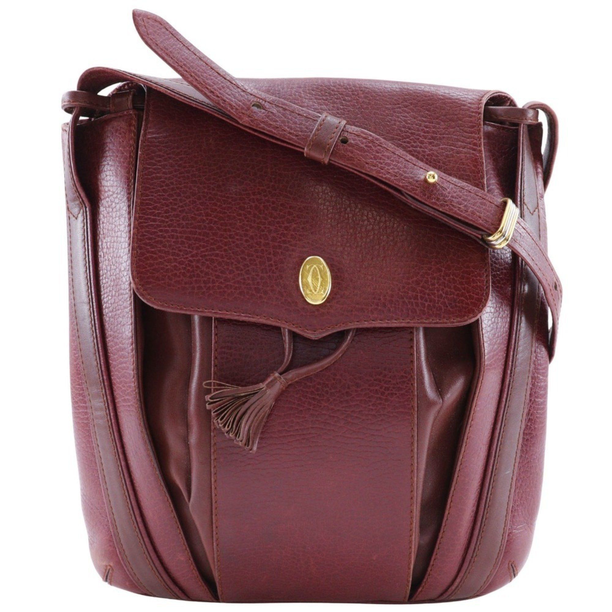 Cartier Cartier Must Line Shoulder Bag Leather Bordeaux A5 Type Women's Size ONE SIZE - 1 Thumbnail