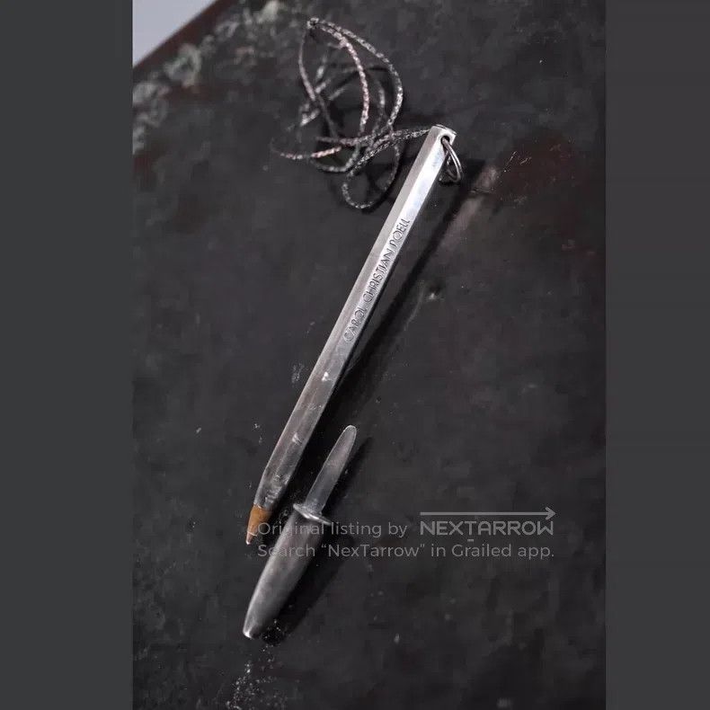 Carol Christian Poell Carol Christian Poell Vintage ballpoint pen silver silk ro Size ONE SIZE - 2 Thumbnail